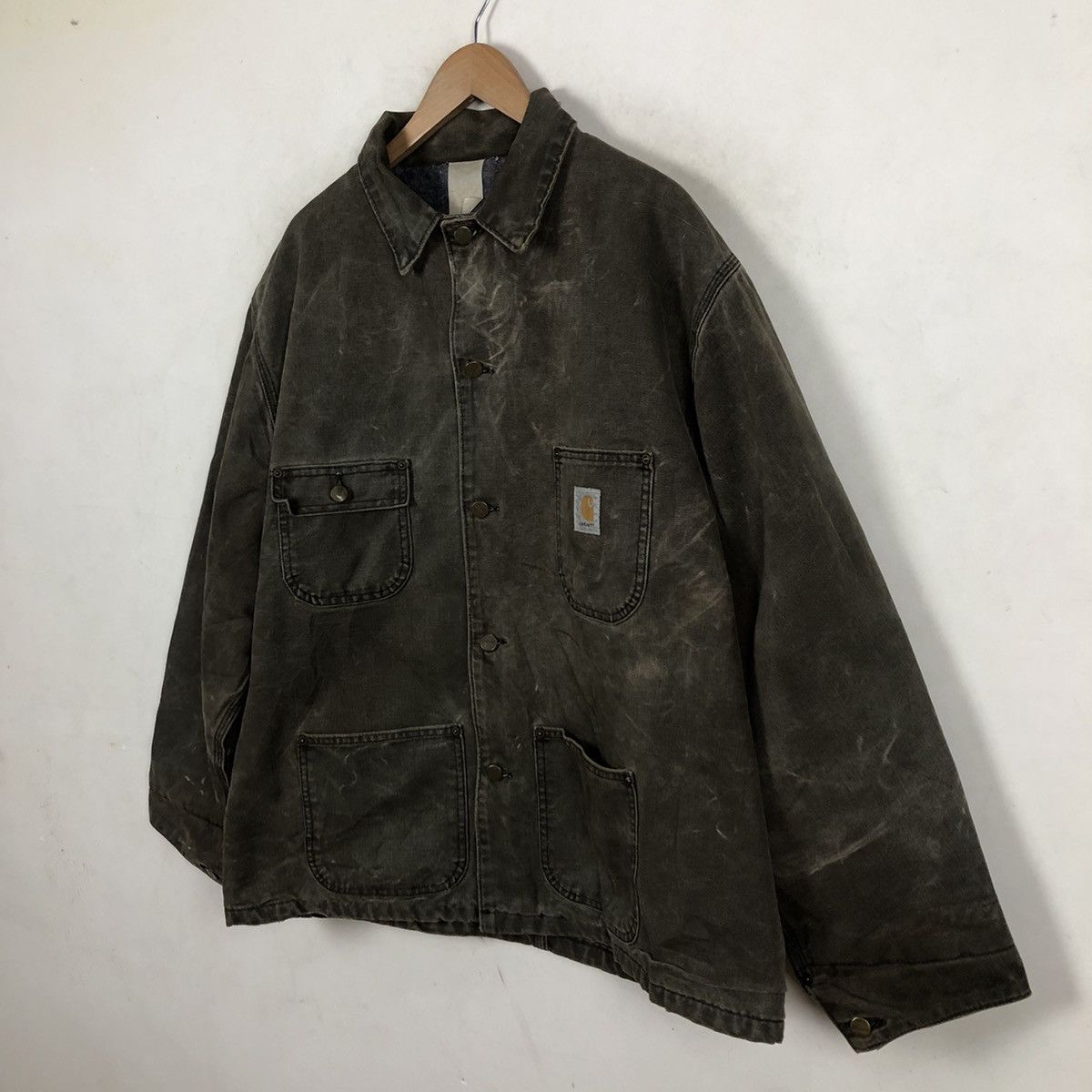 Carhartt 🔥VINTAGE CHORE WORKER JACKET CARHARTT USA BLANKET LINING Size US L / EU 52-54 / 3 - 2 Thumbnail