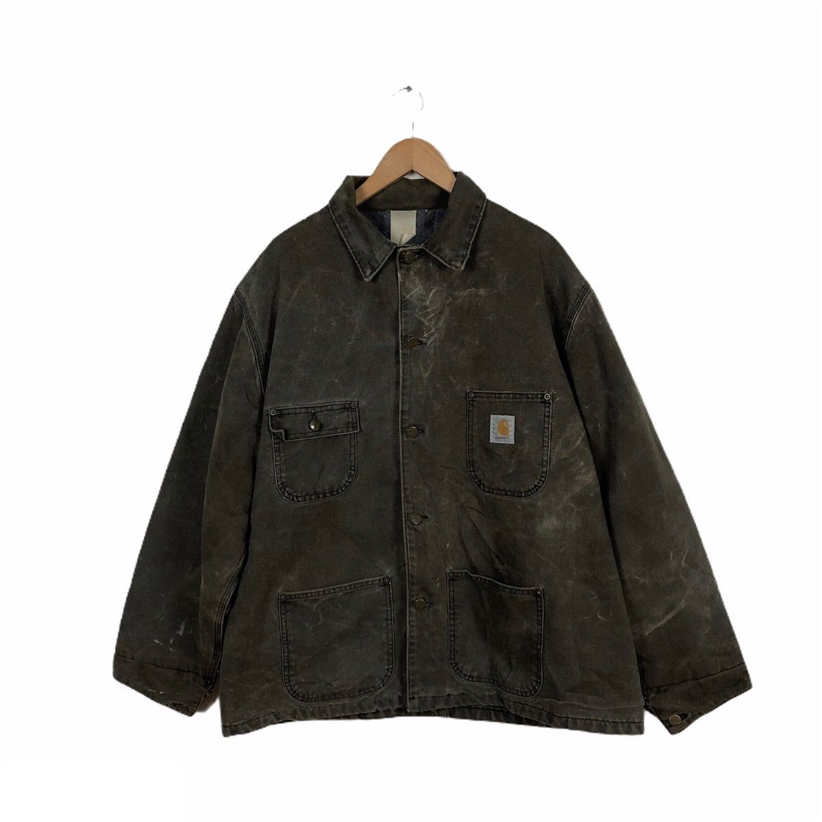 Carhartt 🔥VINTAGE CHORE WORKER JACKET CARHARTT USA BLANKET LINING Size US L / EU 52-54 / 3 - 1 Thumbnail