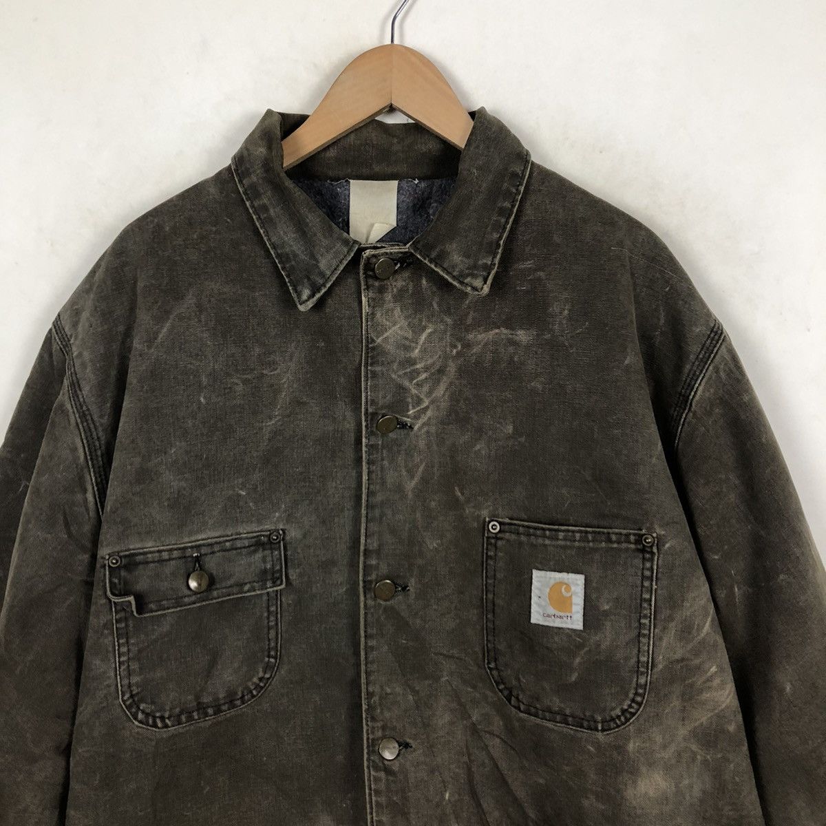 Carhartt 🔥VINTAGE CHORE WORKER JACKET CARHARTT USA BLANKET LINING Size US L / EU 52-54 / 3 - 5 Thumbnail