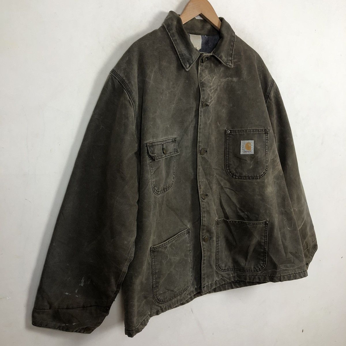 Carhartt 🔥VINTAGE CHORE WORKER JACKET CARHARTT USA BLANKET LINING Size US L / EU 52-54 / 3 - 4 Thumbnail
