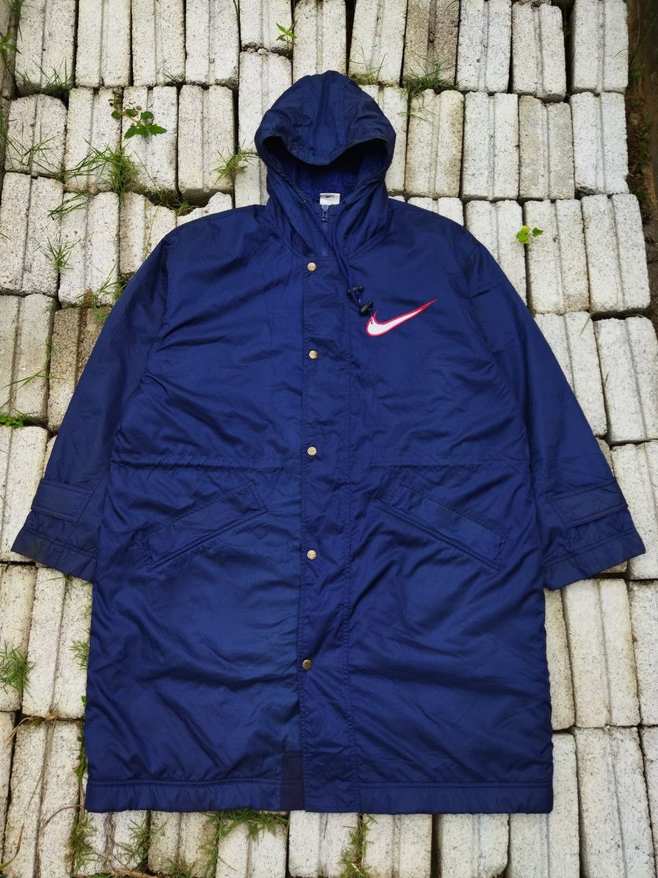 Nike Vintage Nike Big Swoosh Sherpa Lining Hoodie Jacket Size US M / EU 48-50 / 2 - 2 Thumbnail