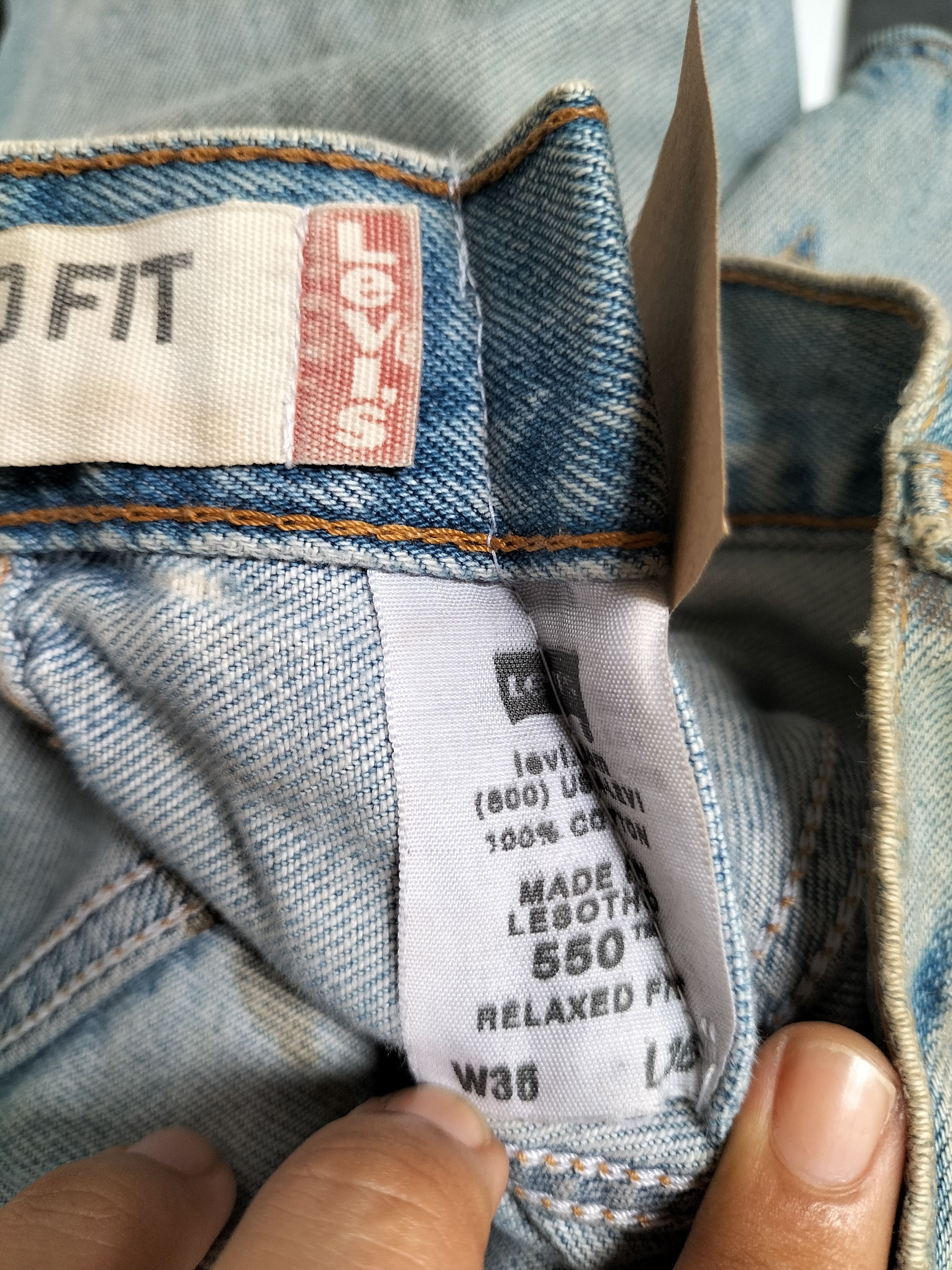 Levi's × Vintage Vintage Levis 550 Faded Denim Jean L465 Size US 35 - 14 Thumbnail