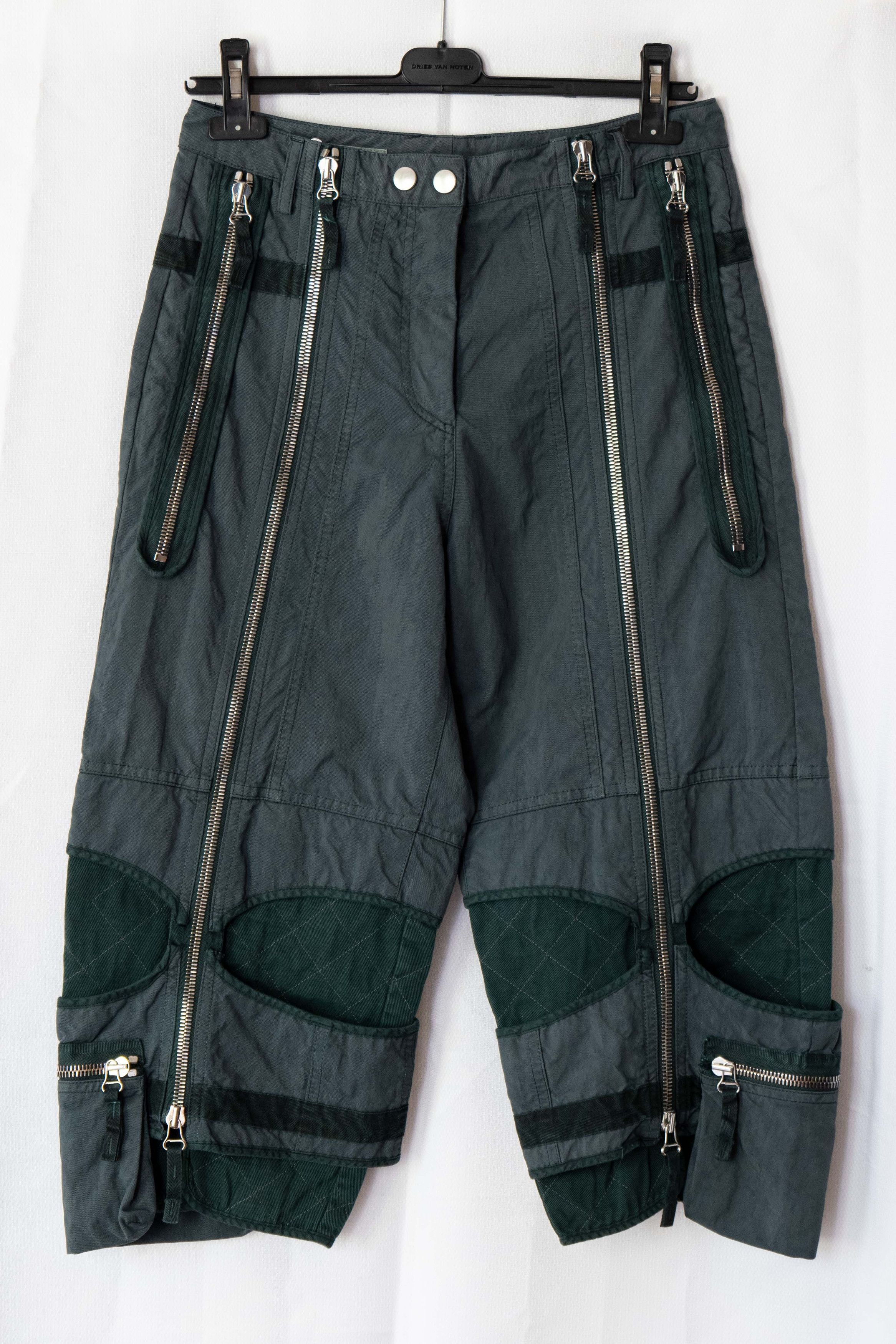 image of Dries Van Noten Aw14 Shorts in Green, Men's (Size 28)