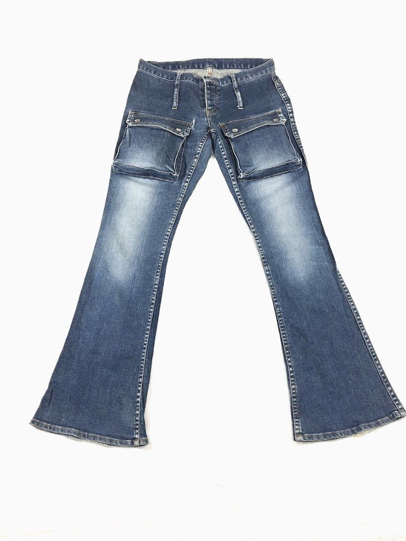 image of Archival Clothing x Hysteric Glamour Vintage Hysteric Glamour Bush Pants Flare Boot Cut in Blue (Si