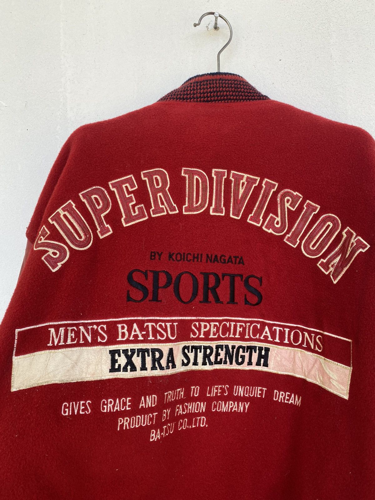 Japanese Brand 🔥Vintage Men’s Ba-Tsu Varsity Leather Jacket Size US L / EU 52-54 / 3 - 10 Thumbnail