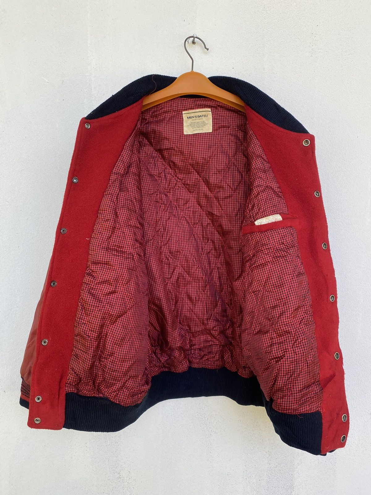 Japanese Brand 🔥Vintage Men’s Ba-Tsu Varsity Leather Jacket Size US L / EU 52-54 / 3 - 13 Thumbnail