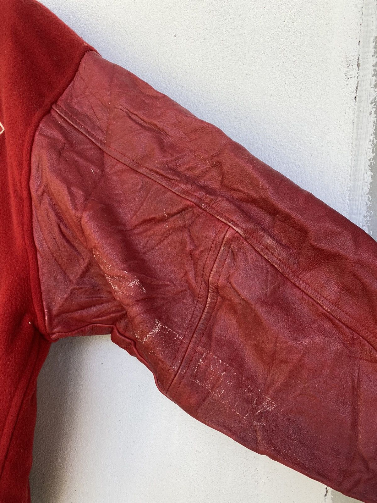 Japanese Brand 🔥Vintage Men’s Ba-Tsu Varsity Leather Jacket Size US L / EU 52-54 / 3 - 11 Thumbnail