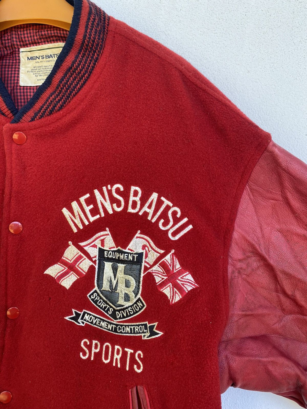 Japanese Brand 🔥Vintage Men’s Ba-Tsu Varsity Leather Jacket Size US L / EU 52-54 / 3 - 7 Thumbnail