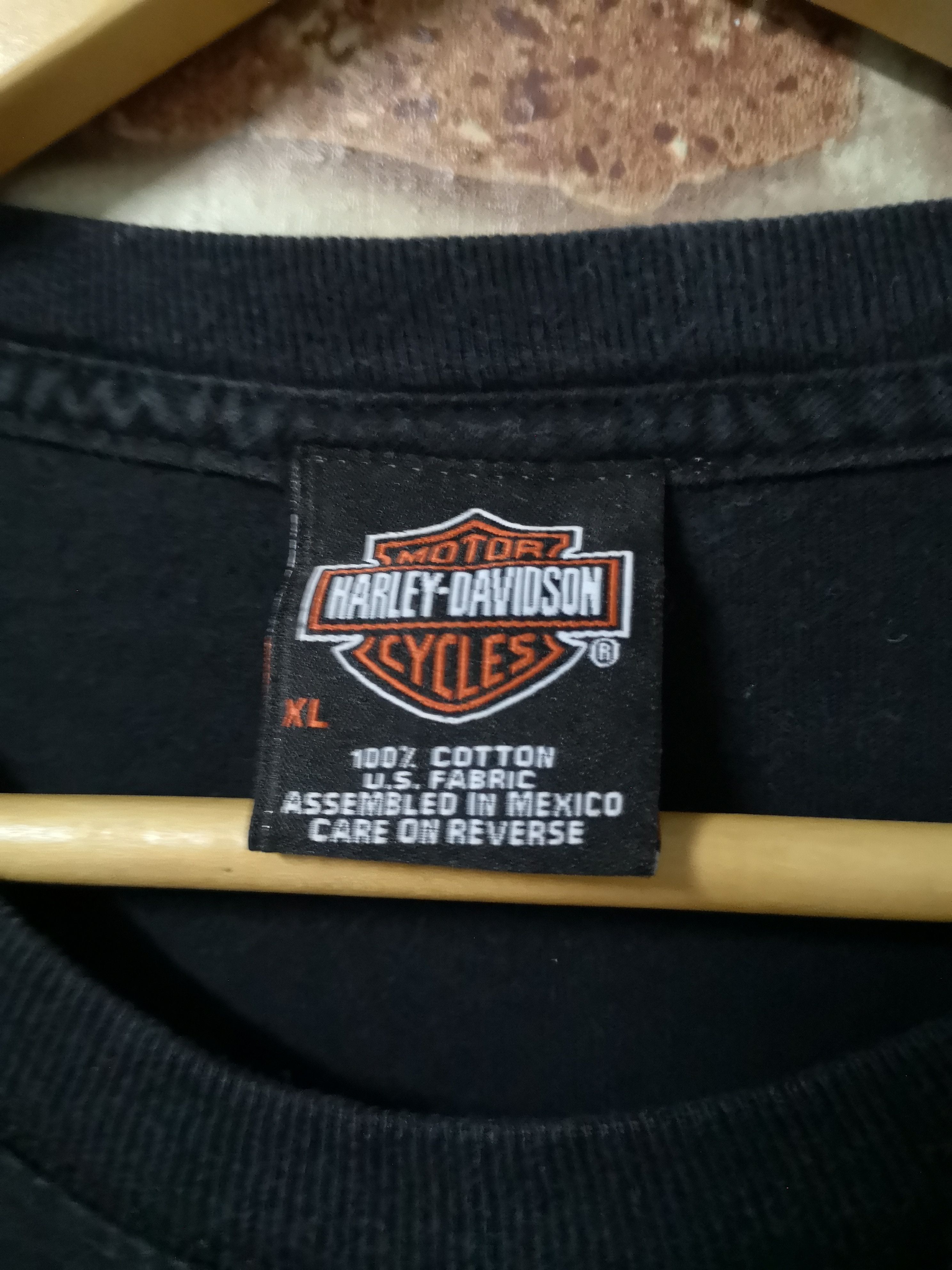 Harley Davidson 🔥 Vintage Harley Davidson Black T-shirt Size US XL / EU 56 / 4 - 6 Thumbnail