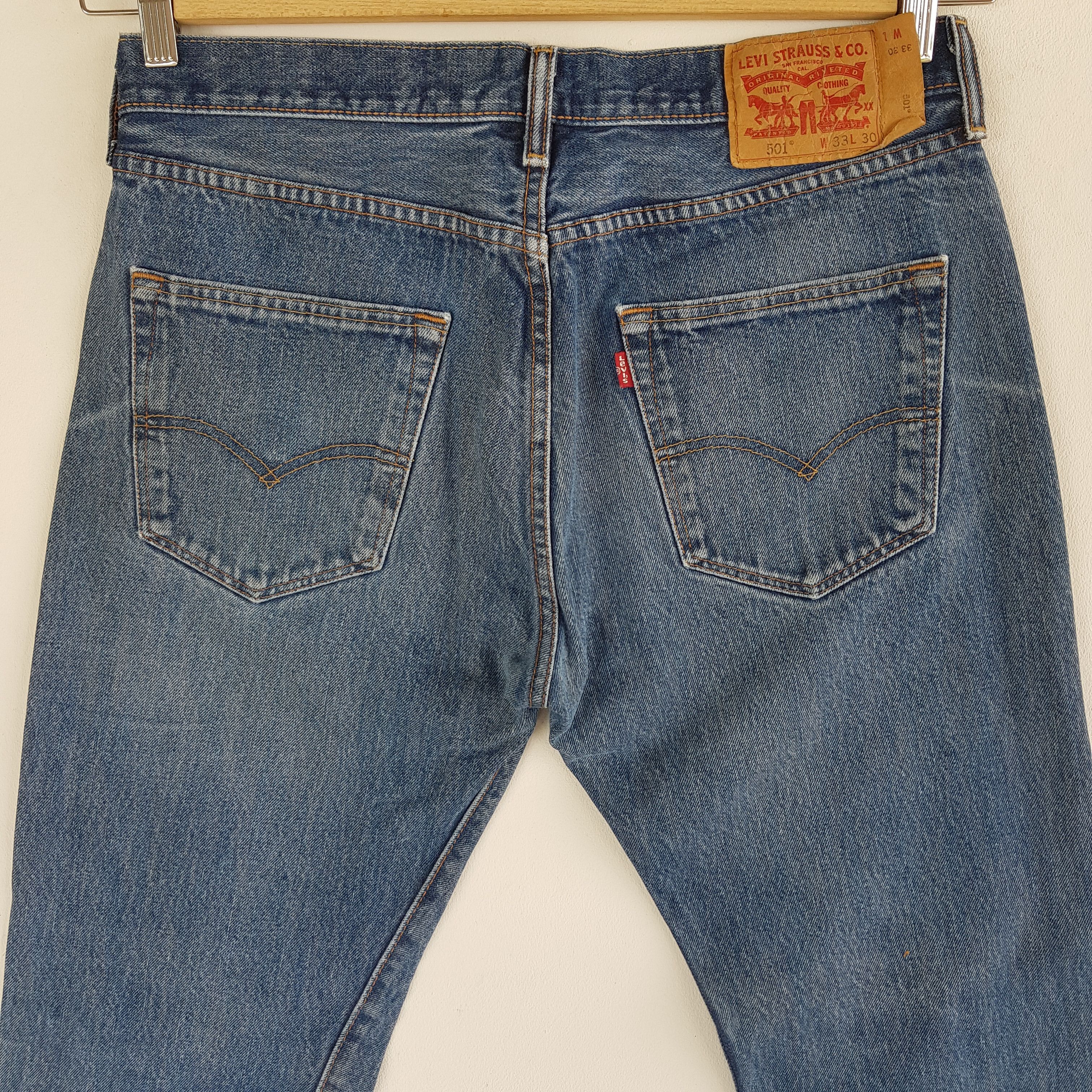 Vintage Levi's Distressed Released Hem Jeans Levis 501 Denim