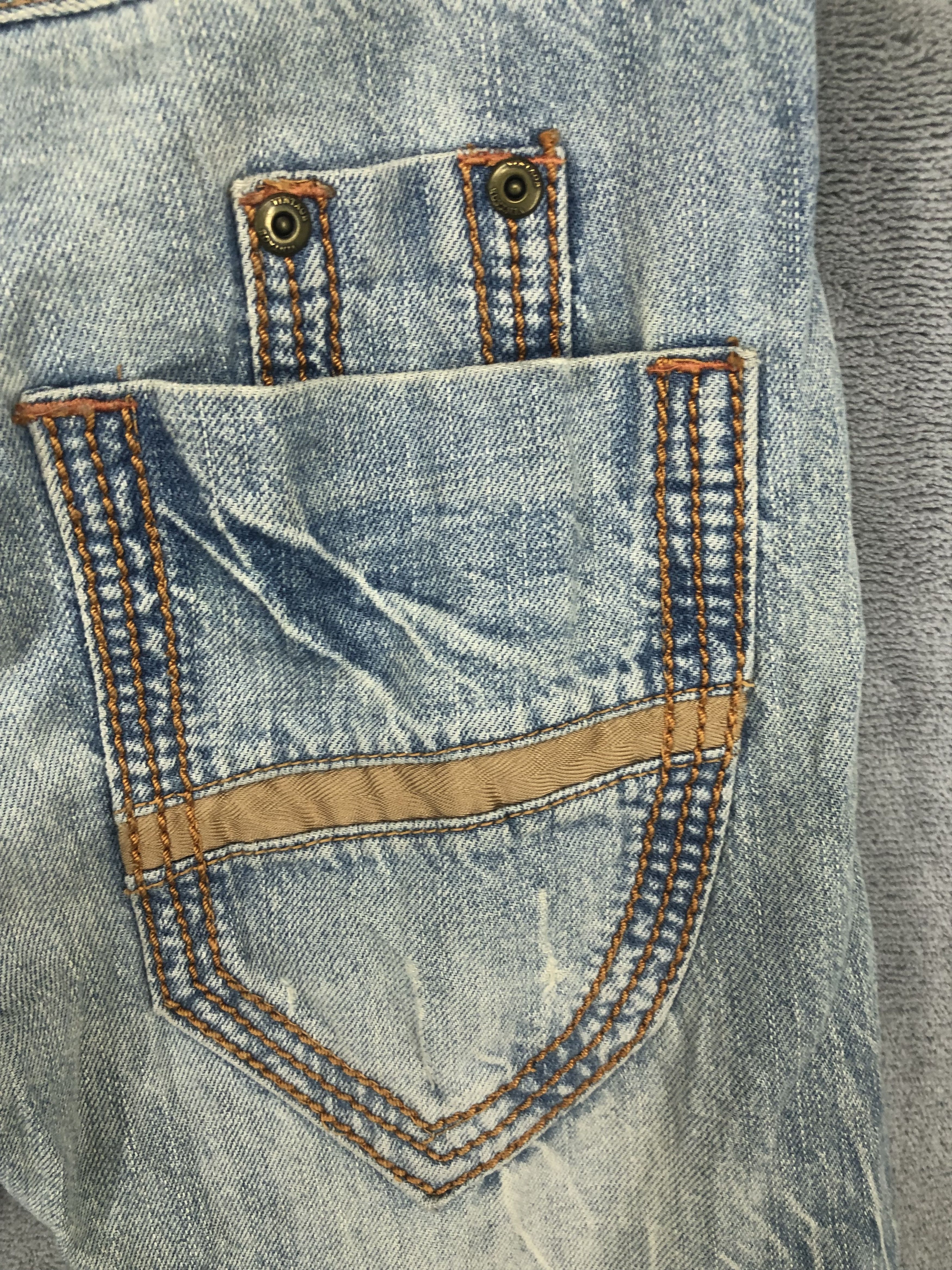Japanese Brand × Jean Lucky Store Japanese Faded Denim Jeans 30x29 Size US 31 - 10 Thumbnail