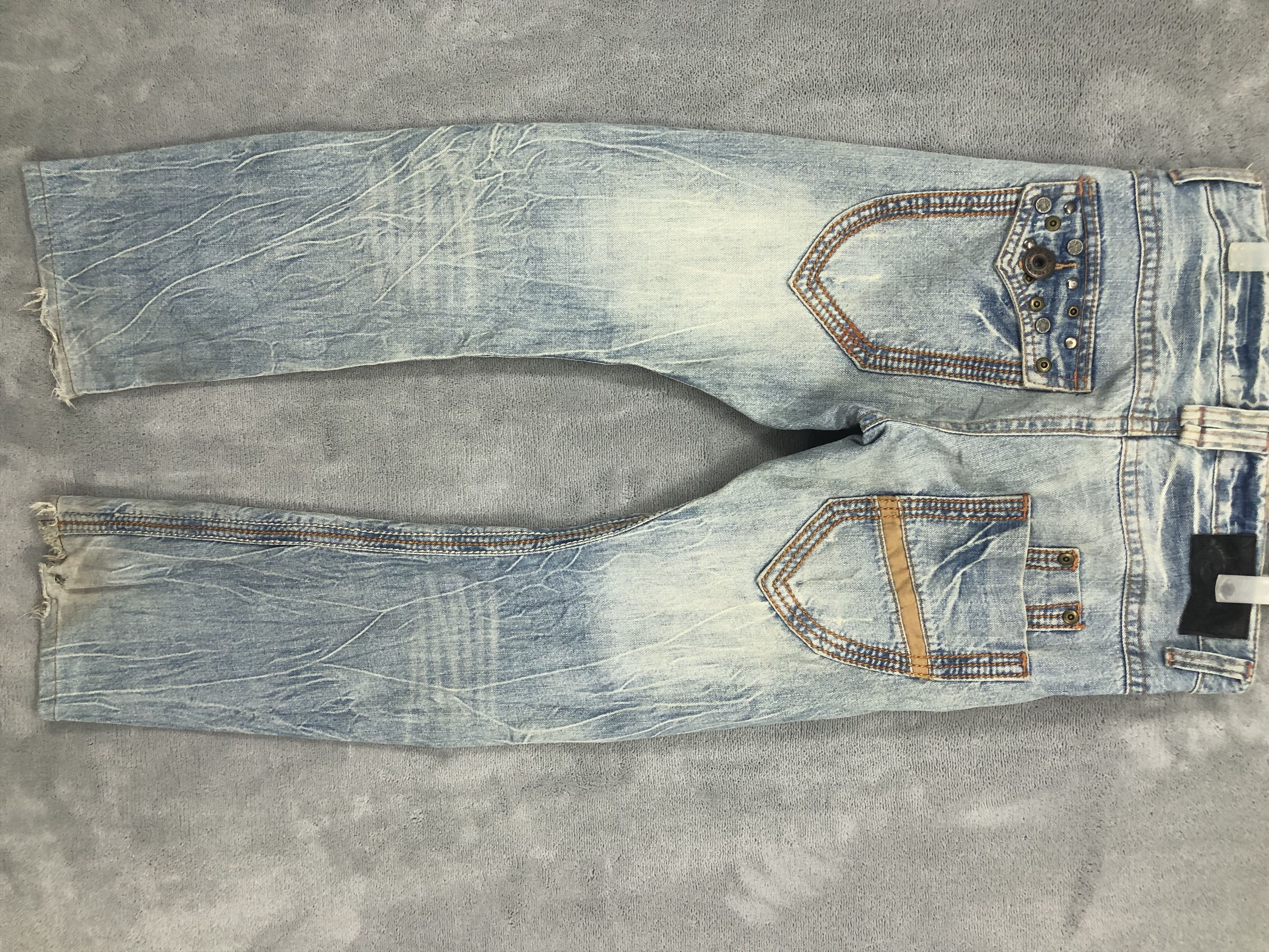 Japanese Brand × Jean Lucky Store Japanese Faded Denim Jeans 30x29 Size US 31 - 2 Thumbnail