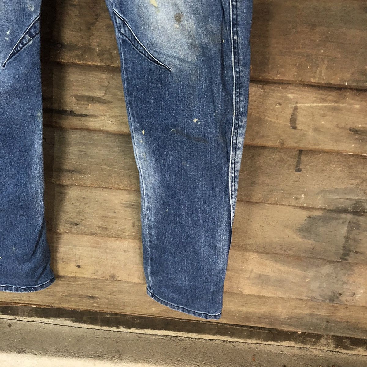 Faded Glory 3D Stretch Blue multipocket faded Denim Pants #4991 Size US 31 - 9 Thumbnail