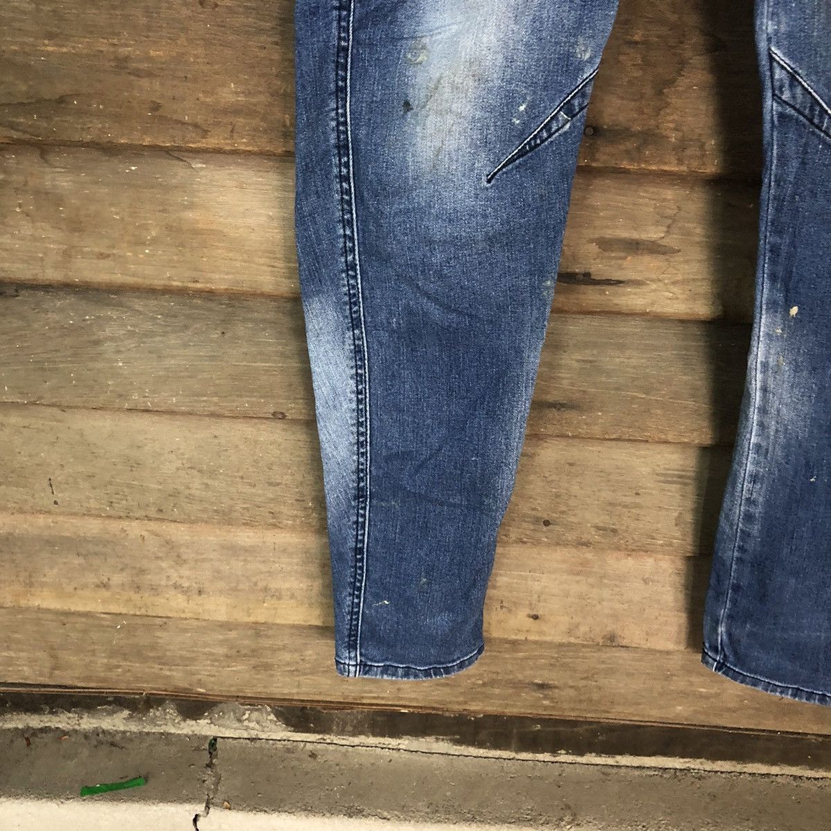 Faded Glory 3D Stretch Blue multipocket faded Denim Pants #4991 Size US 31 - 8 Thumbnail