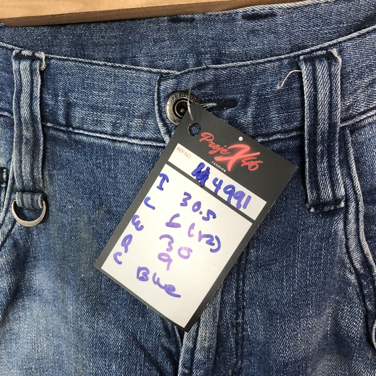 Faded Glory 3D Stretch Blue multipocket faded Denim Pants #4991 Size US 31 - 10 Thumbnail