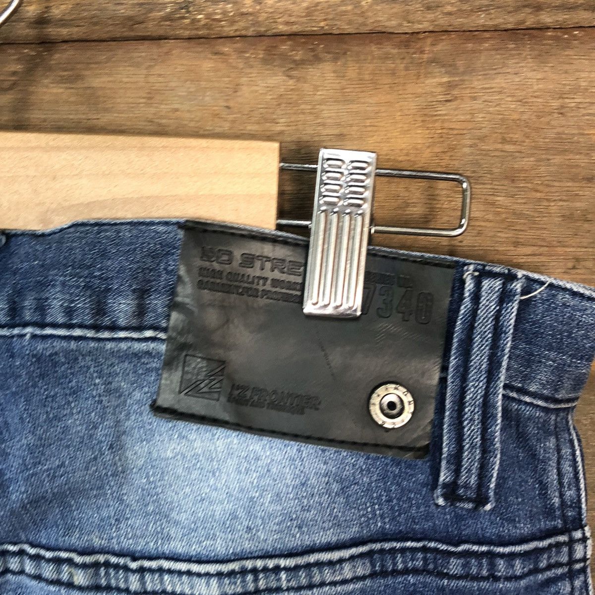 Faded Glory 3D Stretch Blue multipocket faded Denim Pants #4991 Size US 31 - 16 Thumbnail