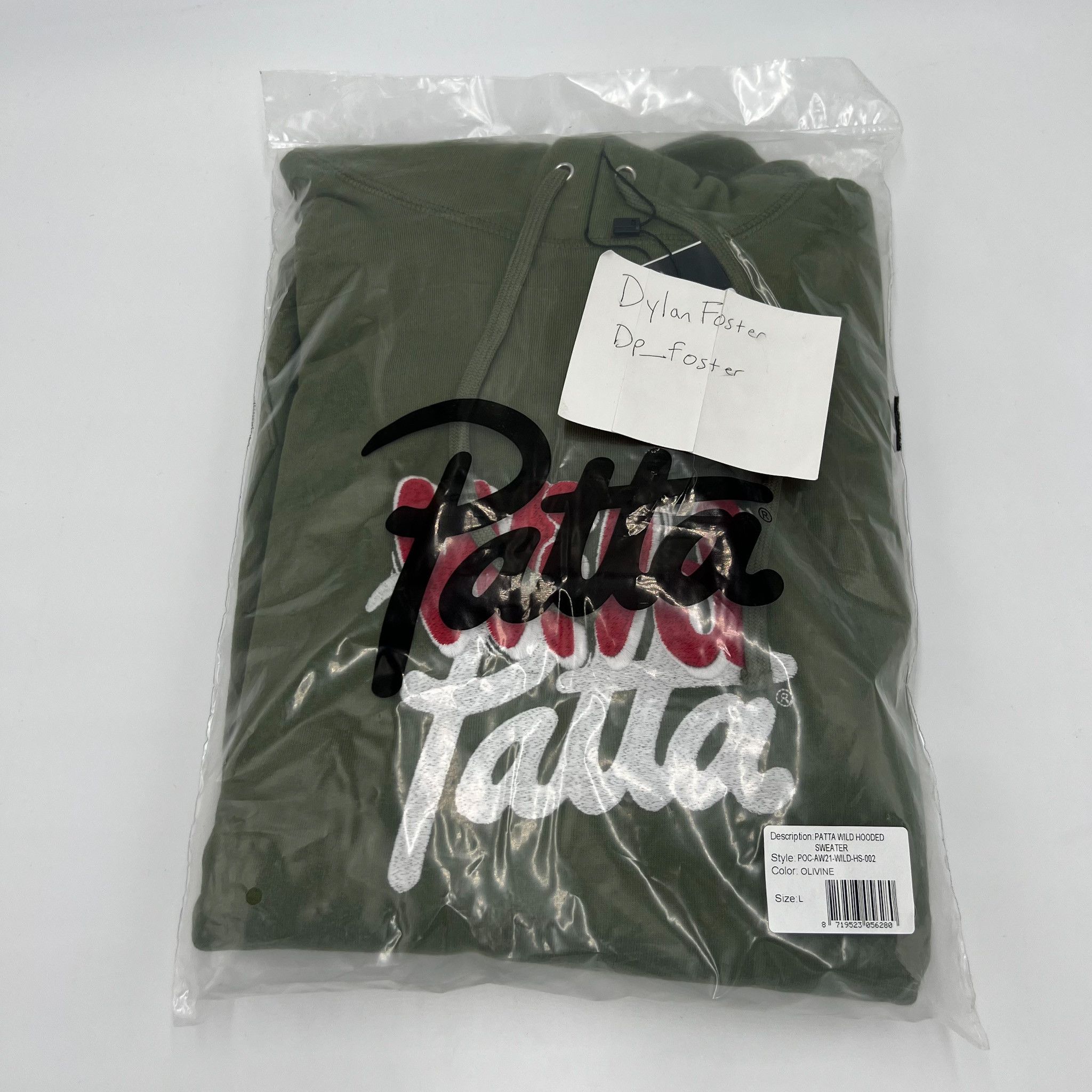 Patta Patta Wild Hoodie Oliveine • L Size US L / EU 52-54 / 3 - 4 Thumbnail
