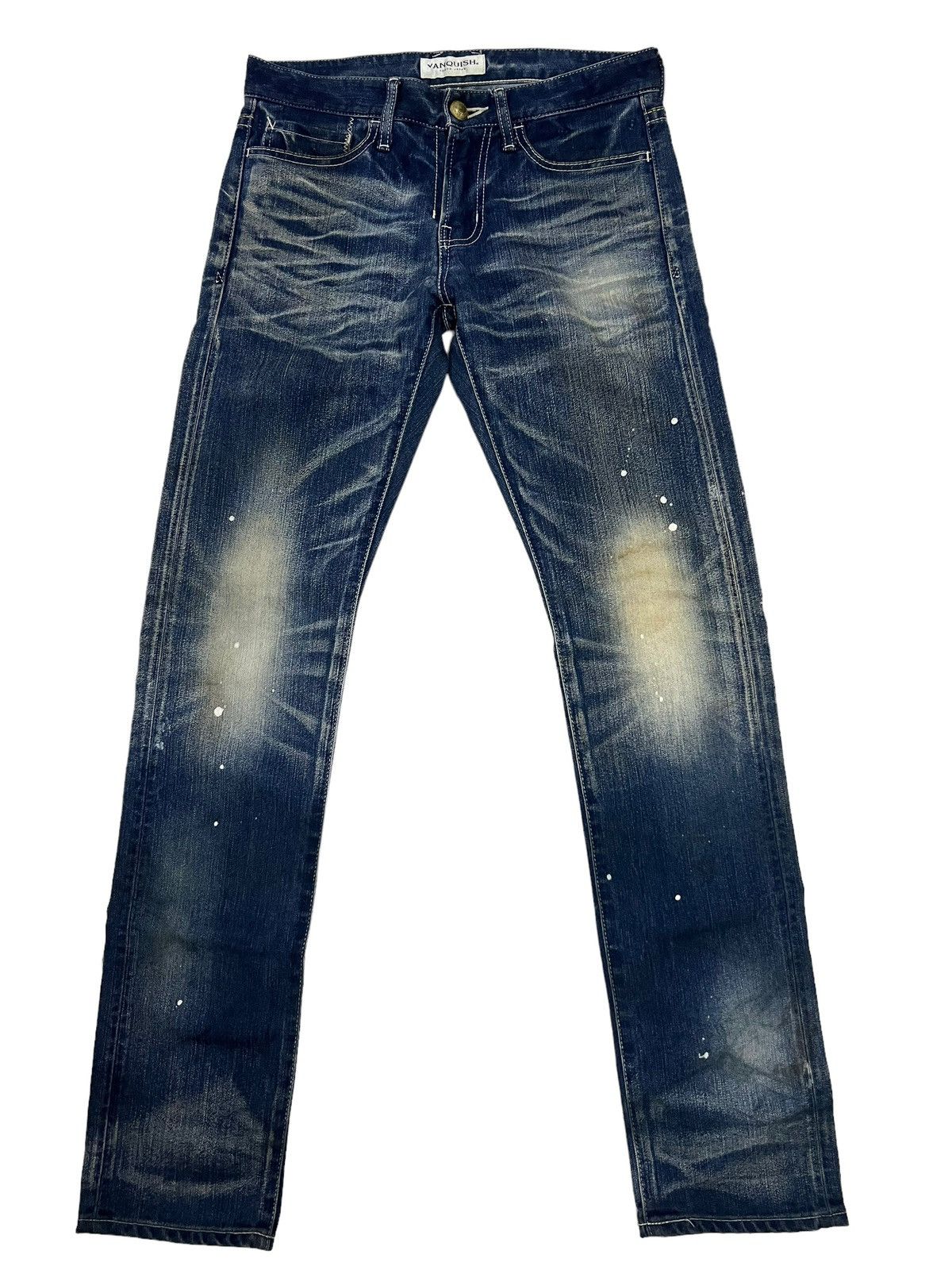 Vanquish Vanquish Japan Rusty Faded Distressed Denim Jeans 31x32.5 Size US 31 - 2 Thumbnail