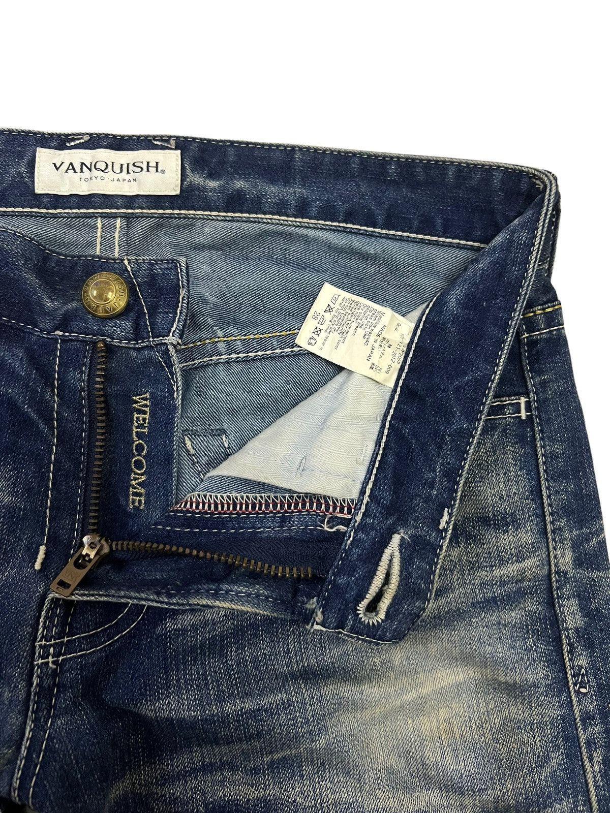 Vanquish Vanquish Japan Rusty Faded Distressed Denim Jeans 31x32.5 Size US 31 - 5 Thumbnail