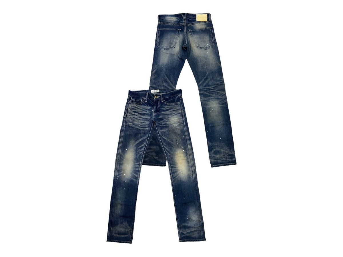 image of Vanquish Japan Rusty Faded Distressed Denim Jeans 31X32.5 in Blue, Men's