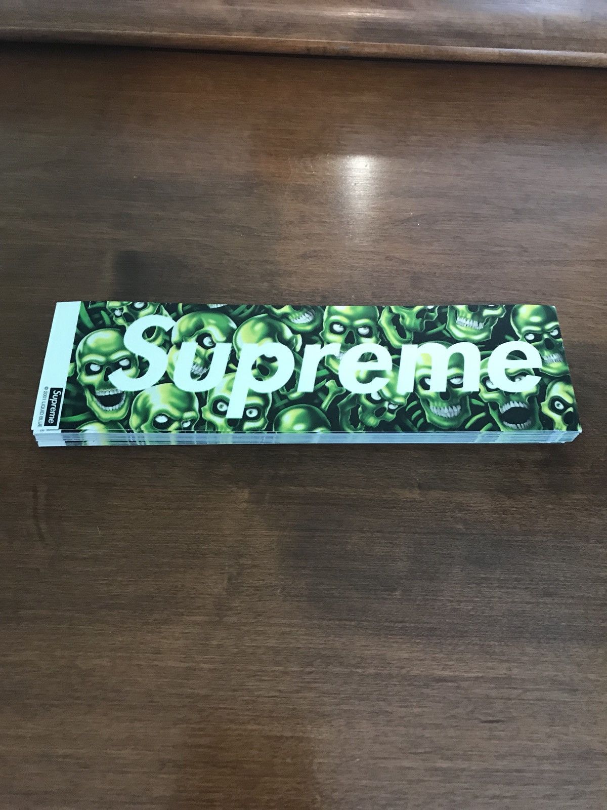 Supreme Supreme Skull Box Logo Glow In The Dark Sticker Grailed