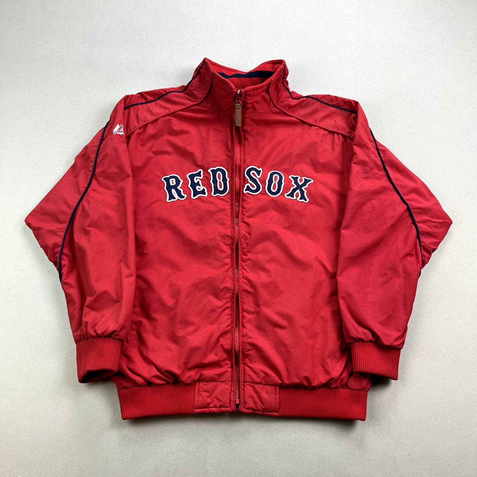 Boston Red Sox Majestic Baseball Dugout Hoodie Pullover (Men's Large) Red