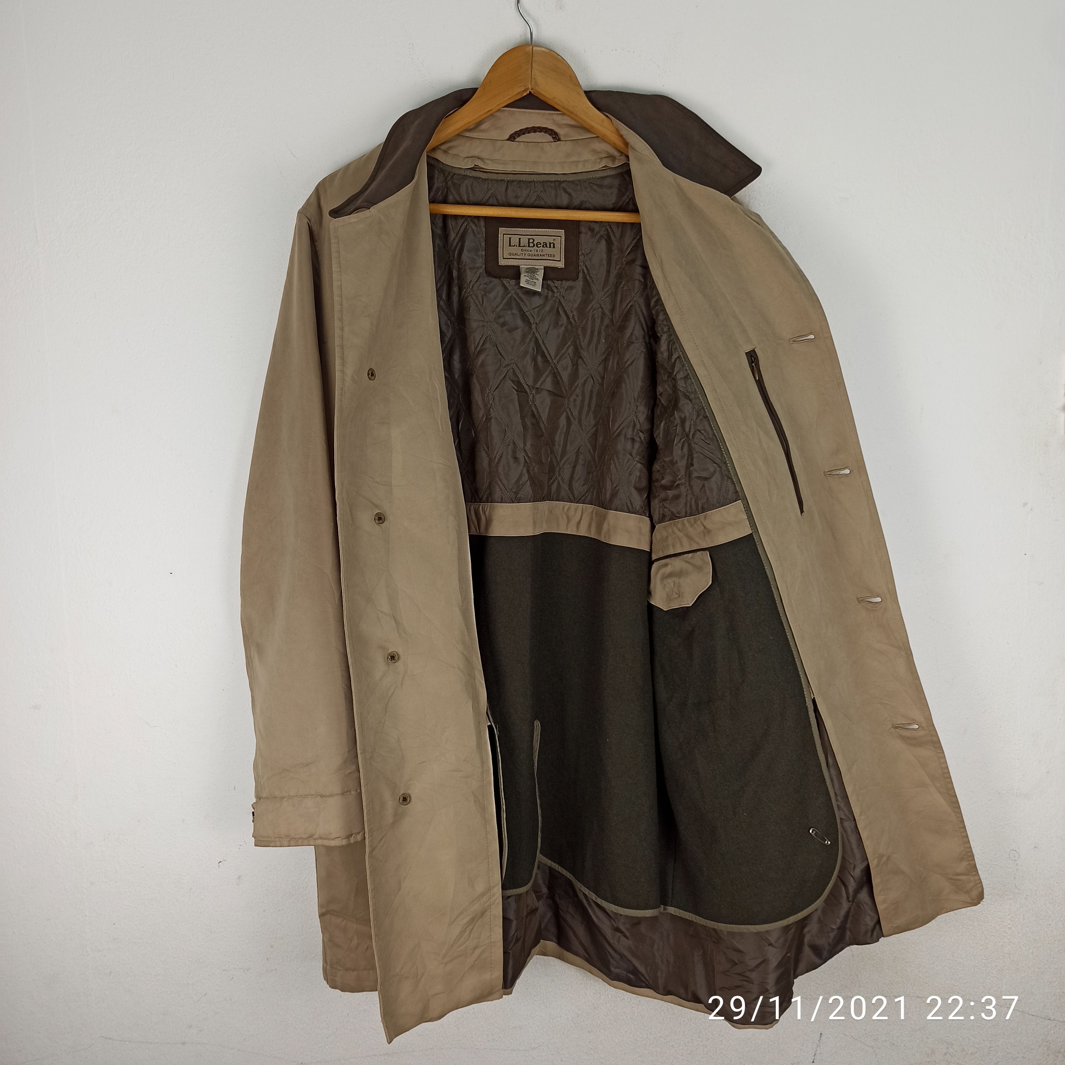 L.L. Bean L.L BEAN Trench Long Coat Made in USA Size US L / EU 52-54 / 3 - 4 Thumbnail