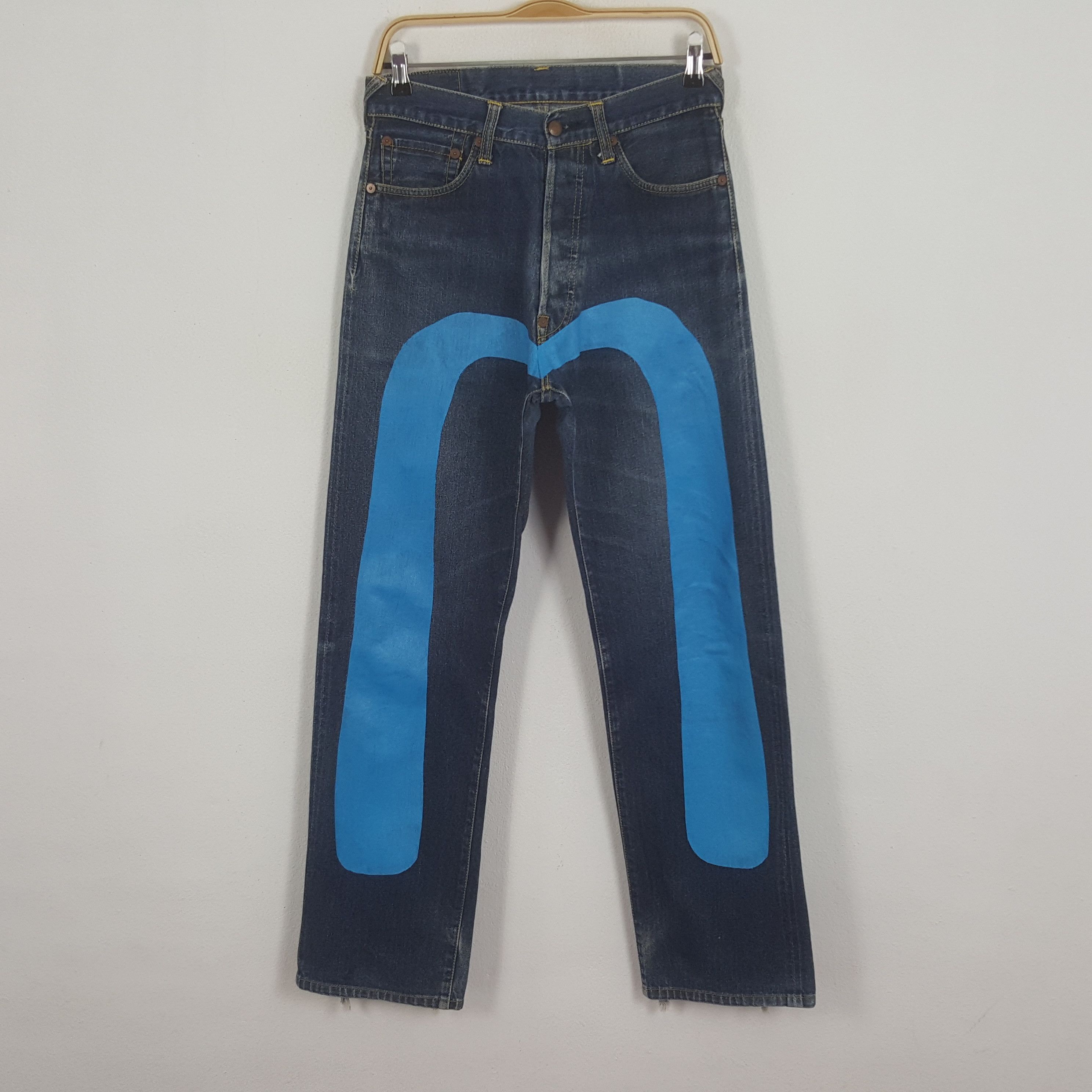 Evisu × Japanese Brand Vintage Evisu Japan Selvedge Custom Daicock Art Denim Jeans Size US 29 - 1 Thumbnail