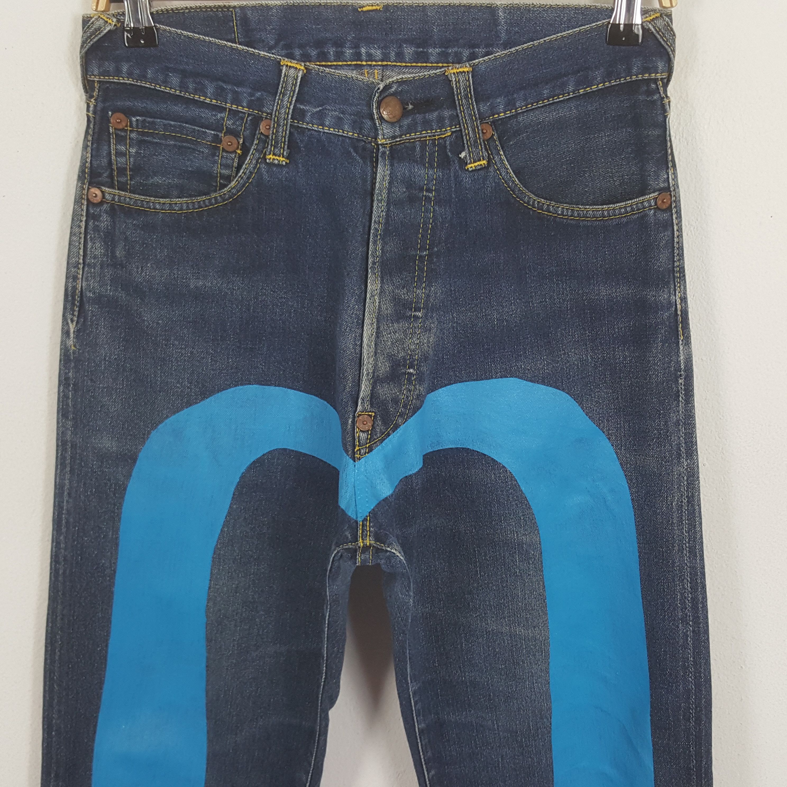 Evisu × Japanese Brand Vintage Evisu Japan Selvedge Custom Daicock Art Denim Jeans Size US 29 - 2 Thumbnail