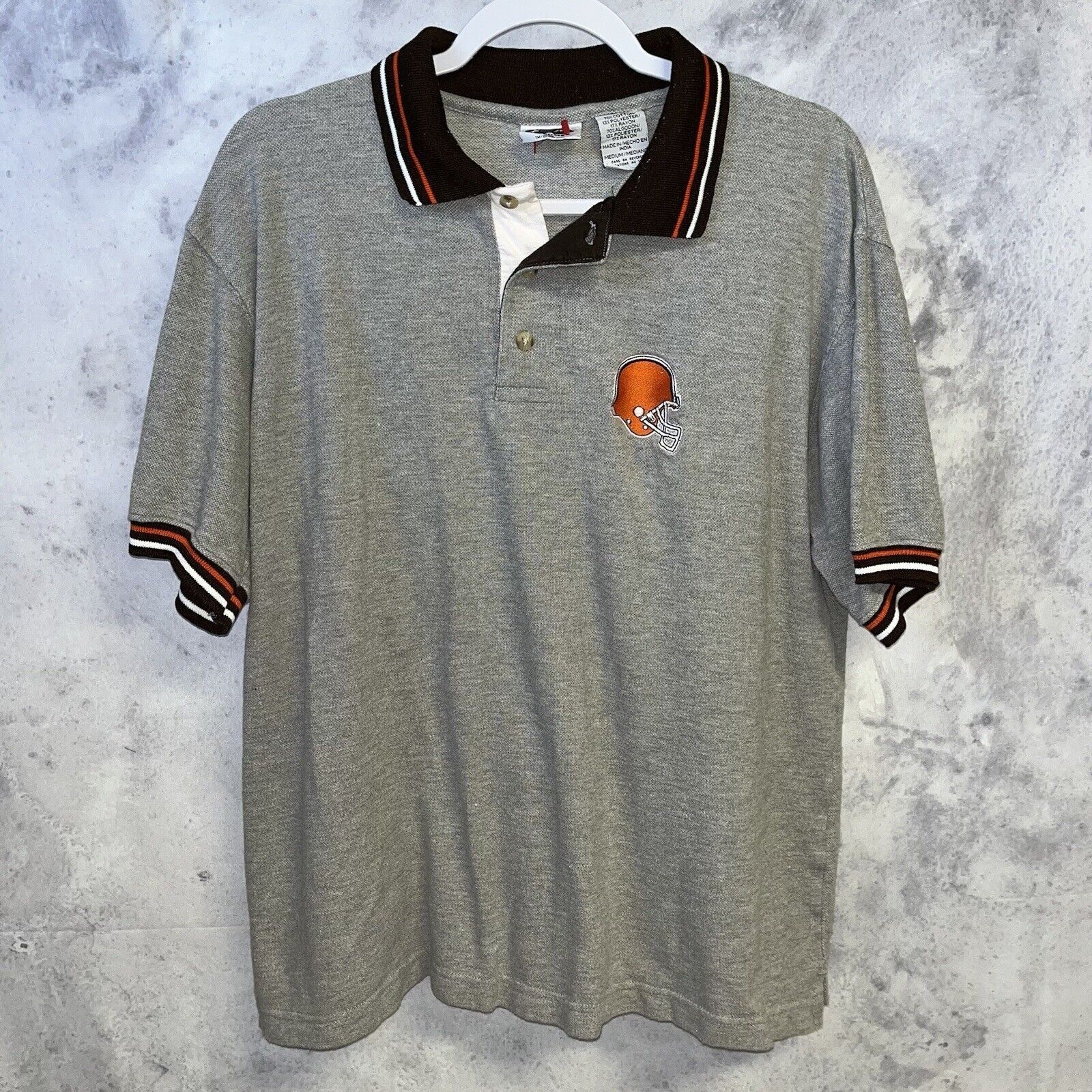 NFL × Vintage Vintage Cleveland Browns Polo Shirt Mens Medium Embroidered Size US M / EU 48-50 / 2 - 1 Thumbnail