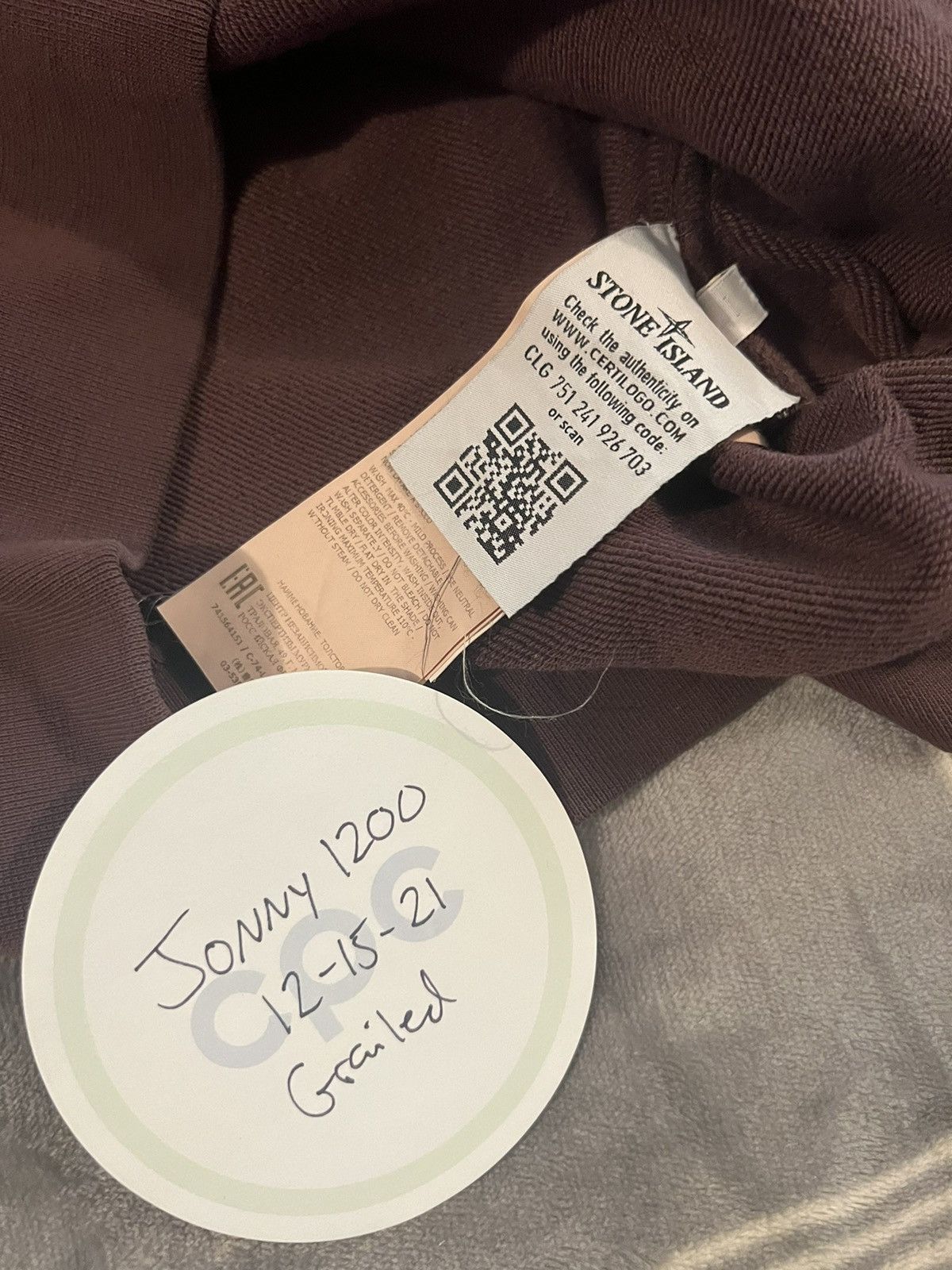 Stone Island Stone Island Hoodie Maroon Size XL Size US XL / EU 56 / 4 - 4 Thumbnail
