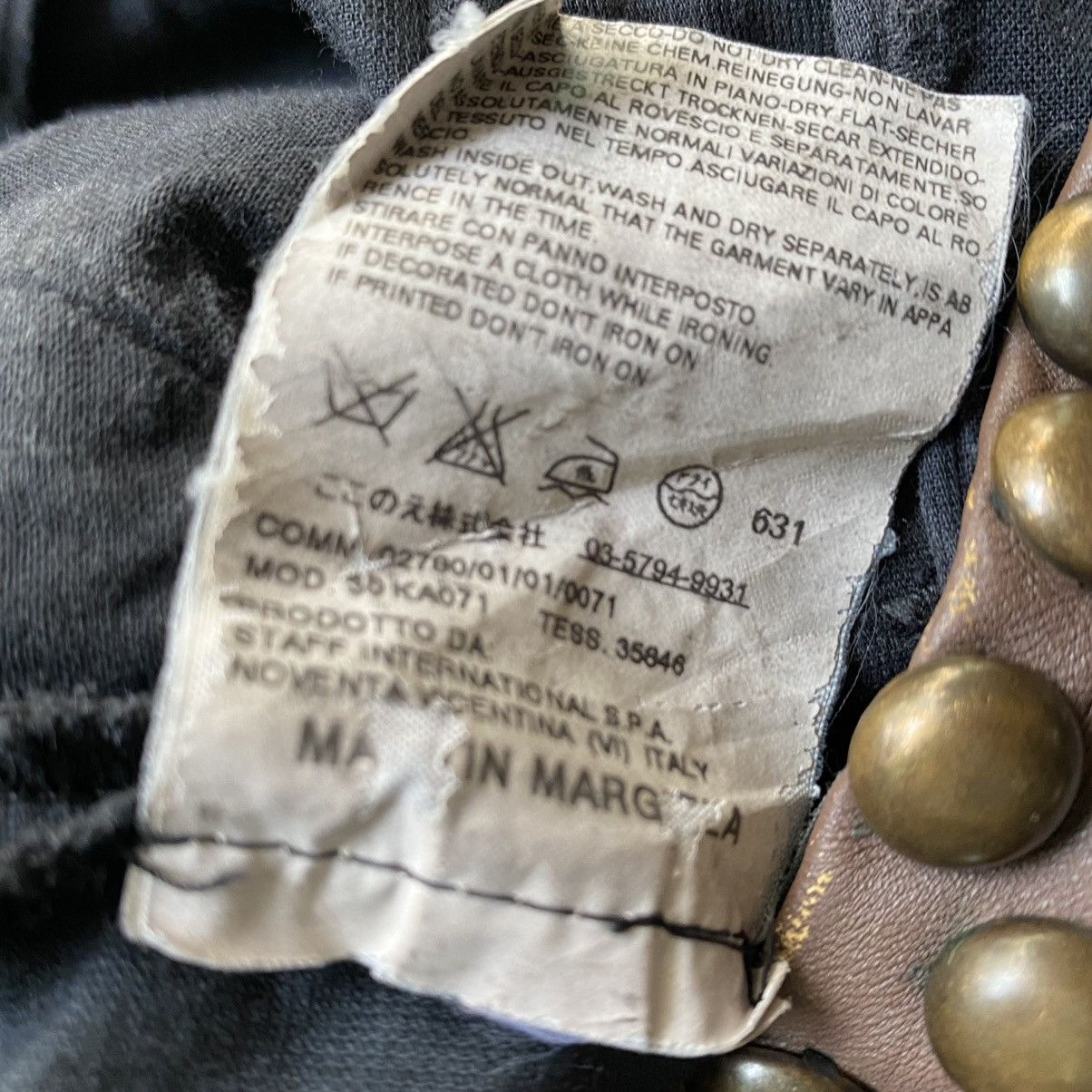 Maison Margiela SS07 Rivet Studded Leather Waist Pants Size US 33 - 7 Thumbnail