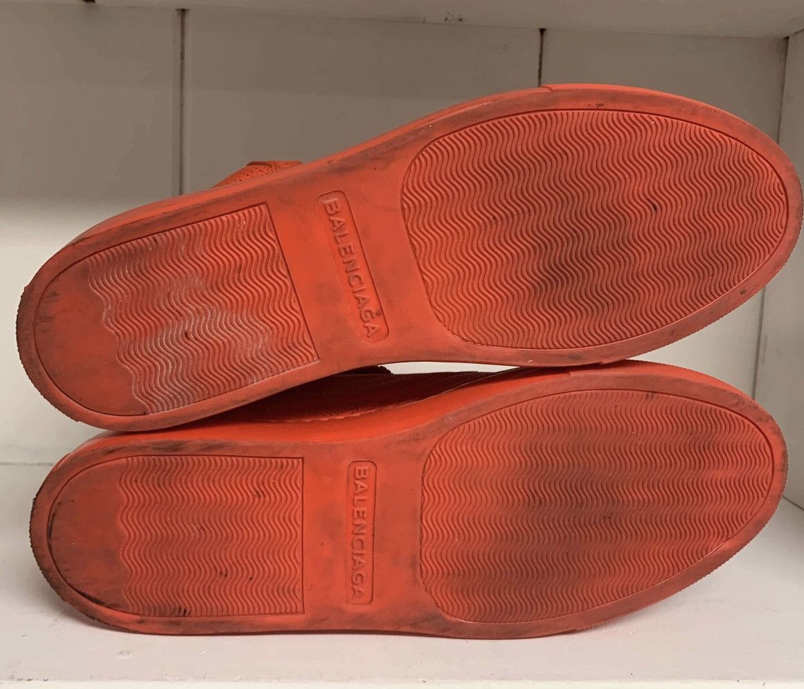 Balenciaga Balenciaga Red Perforated High Top Sneaker 2015 Size US 8 / EU 41 - 5 Thumbnail