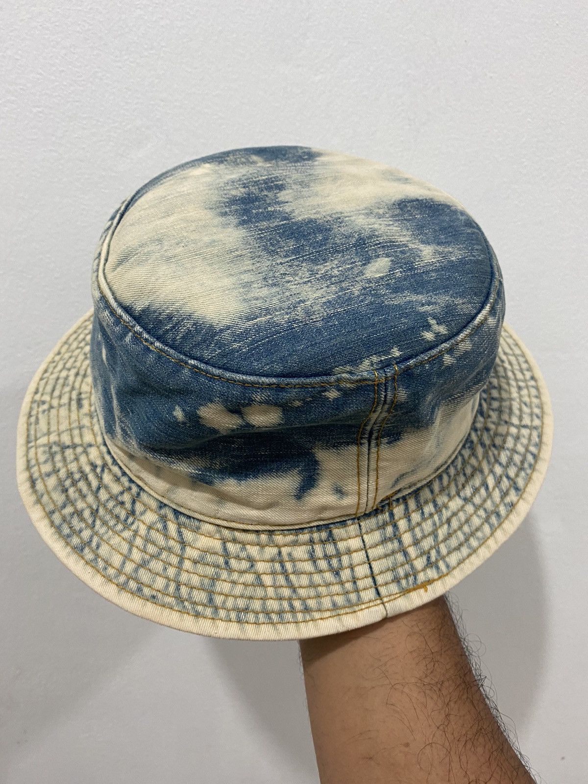 Japanese Brand Acid Washed Classic Denim Style Bucket Hat Size ONE SIZE - 1 Thumbnail