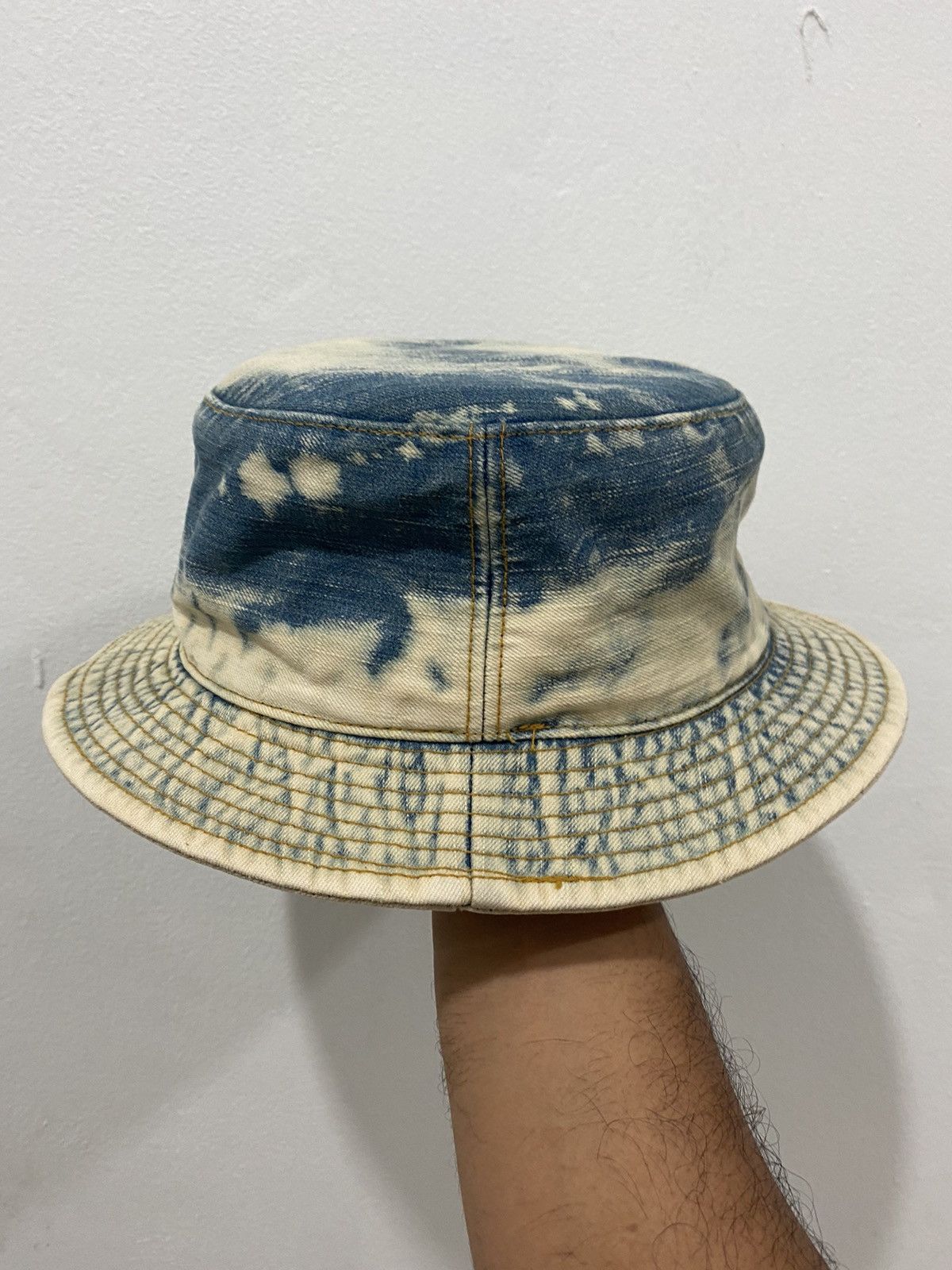 Japanese Brand Acid Washed Classic Denim Style Bucket Hat Size ONE SIZE - 2 Thumbnail