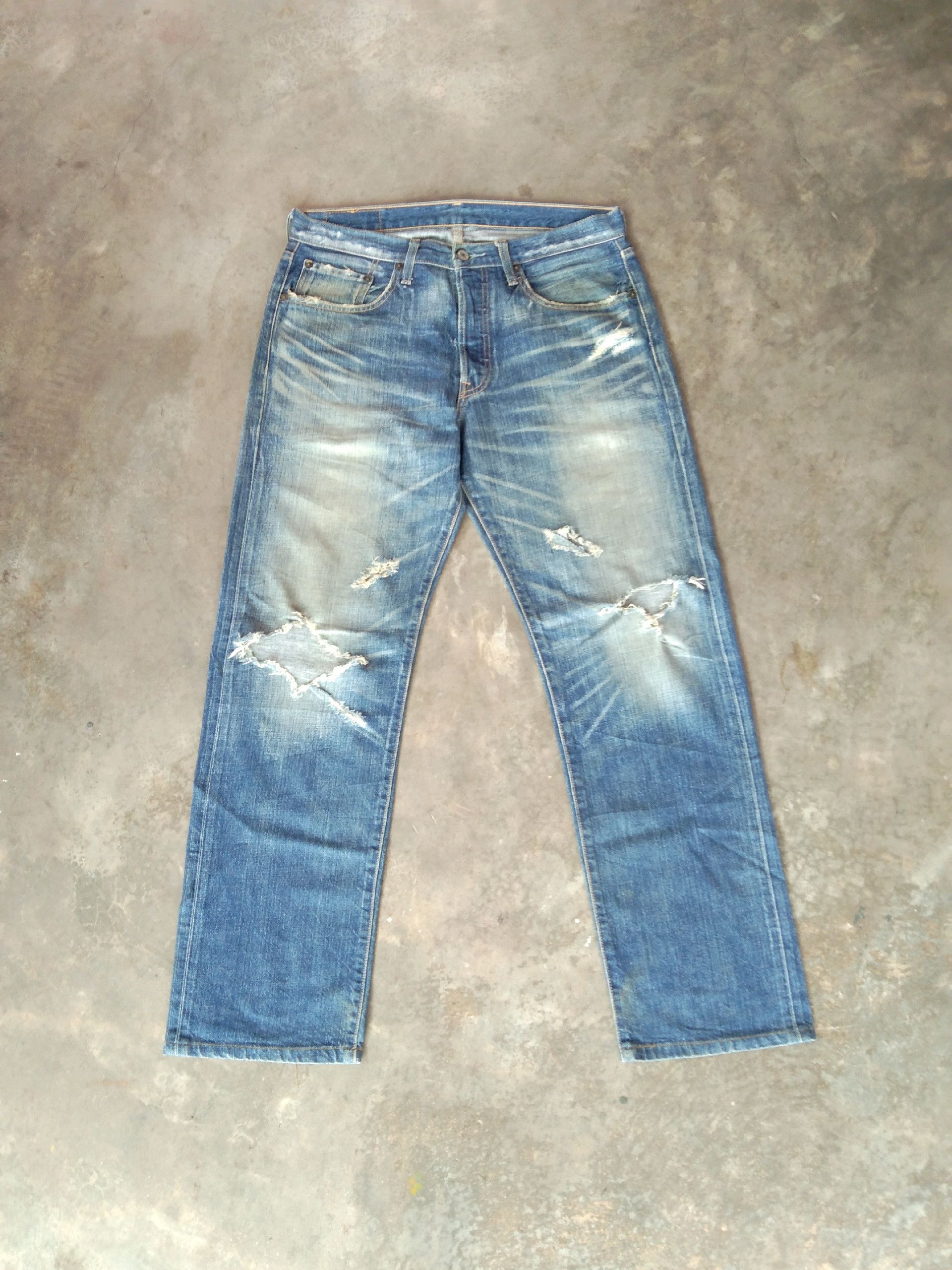 Levi's Vintage Levi's 501 Rusty Wash Distressed Jeans 34x30 Size US 34 / EU 50 - 1 Thumbnail