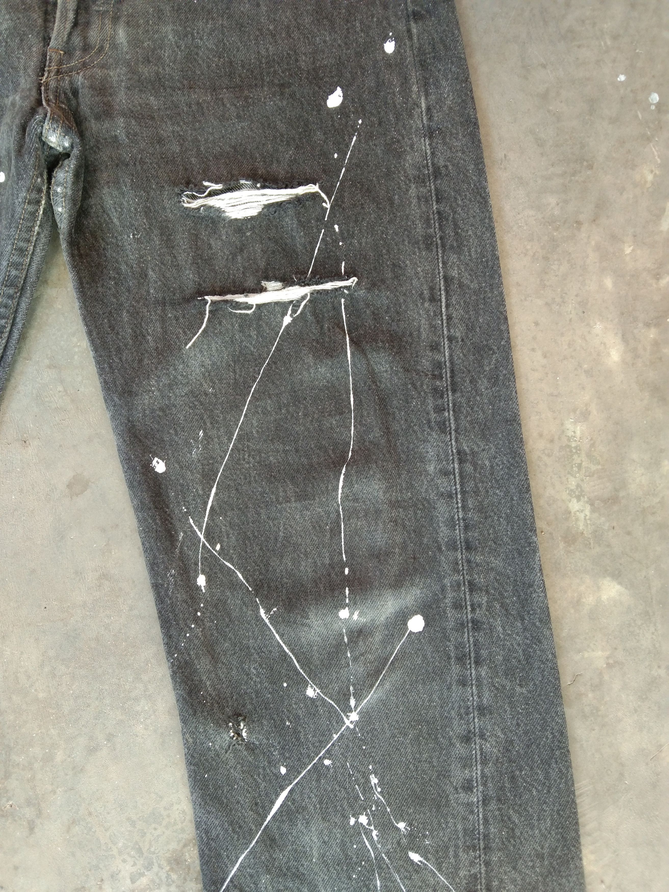 Levi's 90s Vintage Levi's 501 Made In USA Painter Distressed Jeans Size US 31 - 4 Thumbnail
