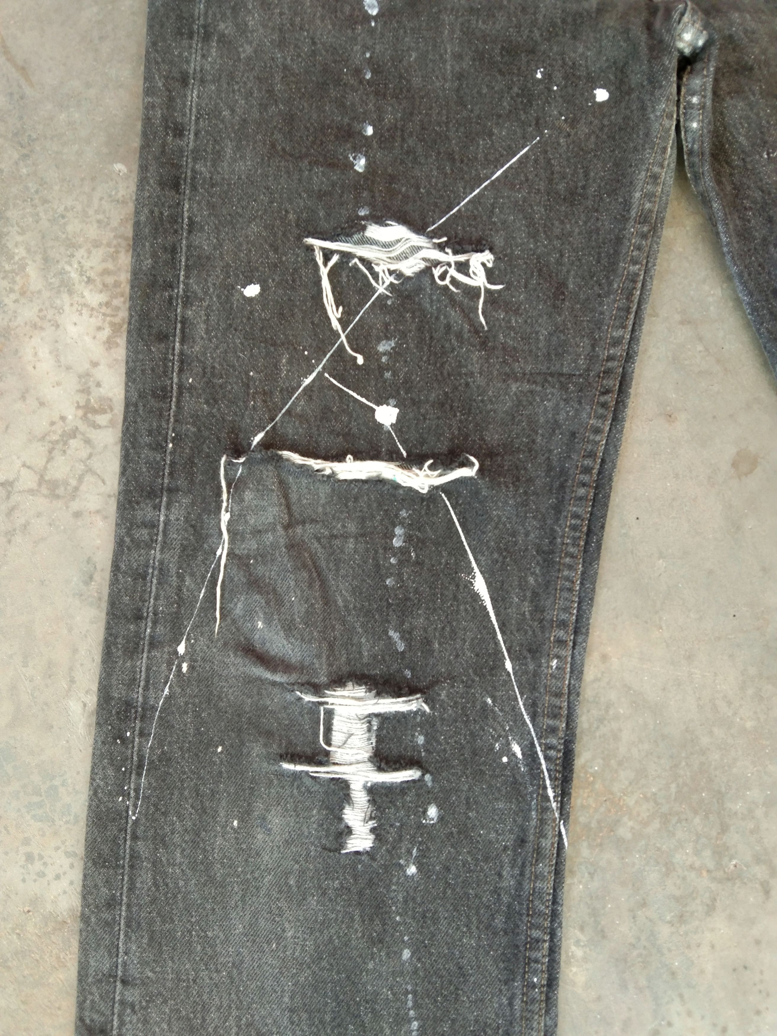 Levi's 90s Vintage Levi's 501 Made In USA Painter Distressed Jeans Size US 31 - 3 Thumbnail