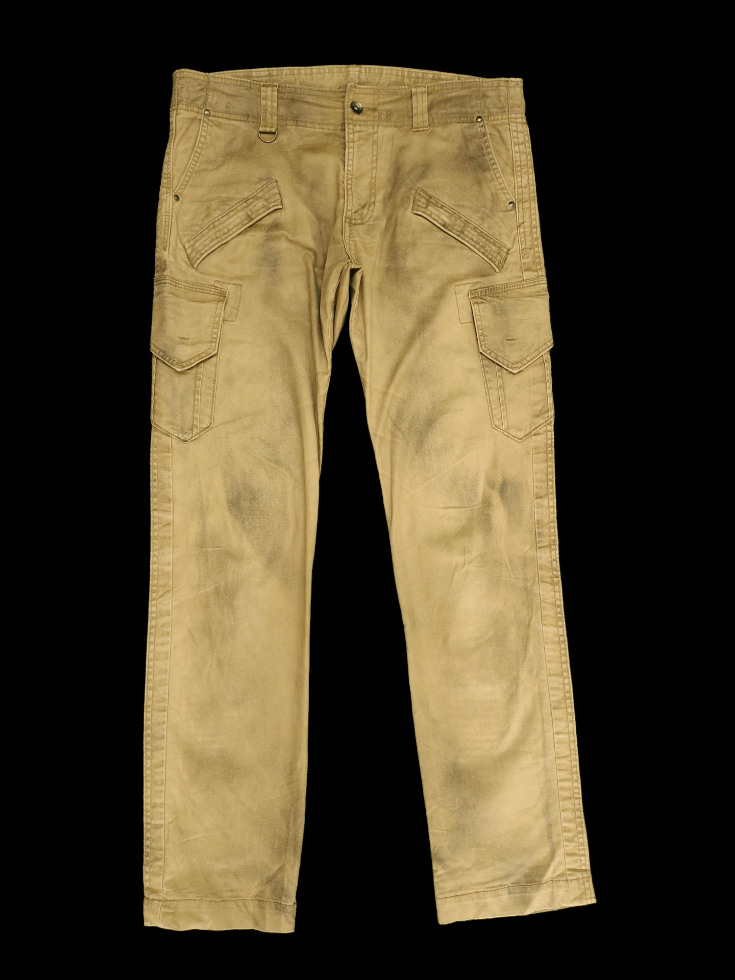 Hysteric Glamour Semantic Design Charcoal Wash Cargo Pants Slim Fit Size US 35 - 1 Thumbnail