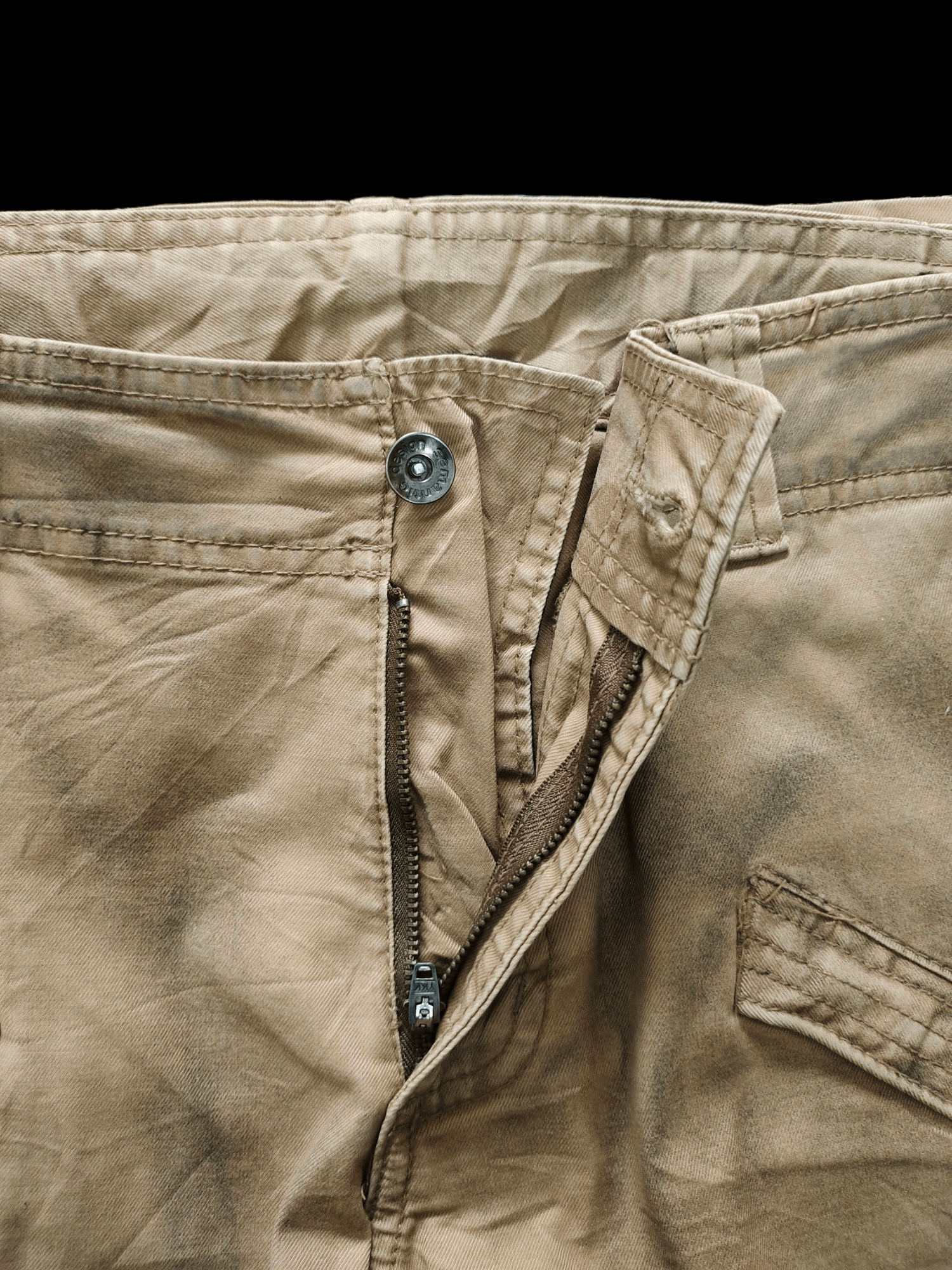Hysteric Glamour Semantic Design Charcoal Wash Cargo Pants Slim Fit Size US 35 - 15 Thumbnail