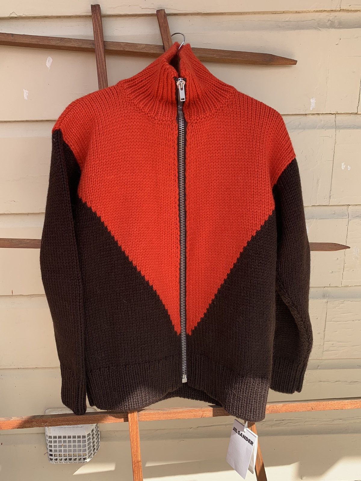 image of Grail Jil Sander Mohair Blend Sweater Zip Up, Men's (Size Medium)
