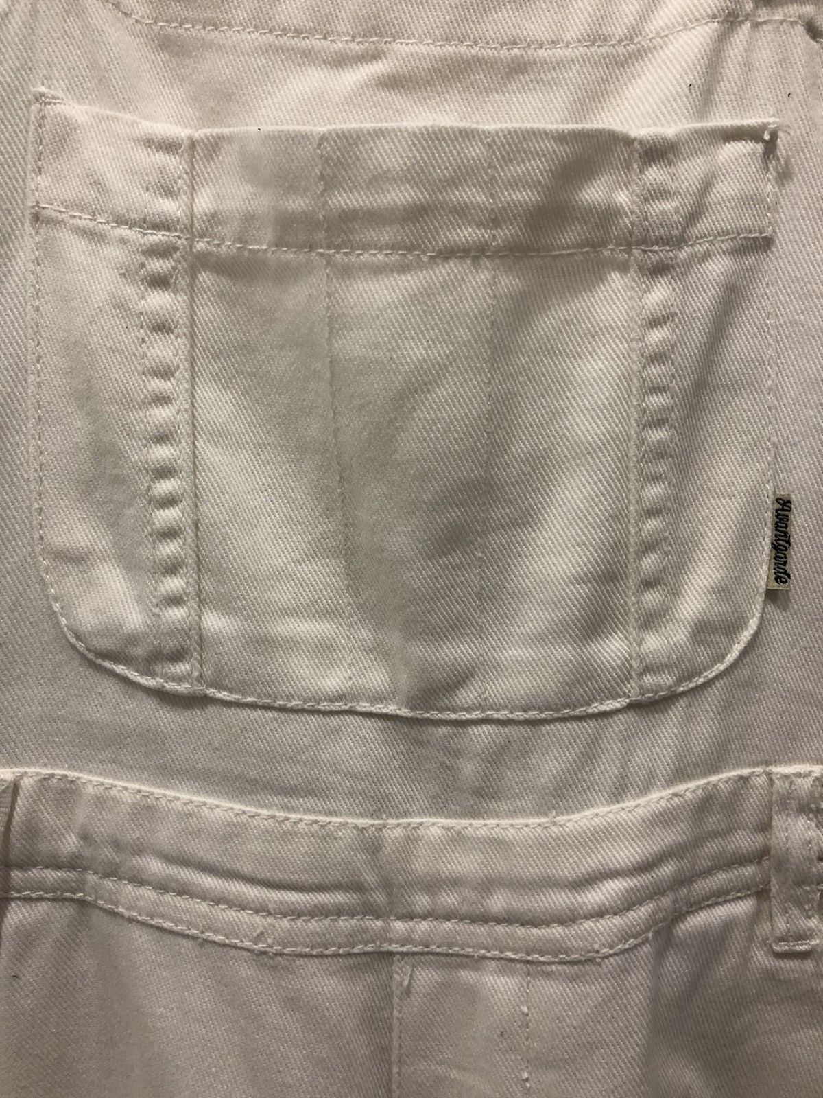 Japanese Brand Vintage-Style White Distressed Denim Overalls – Avantgarde Size US 31 - 4 Thumbnail
