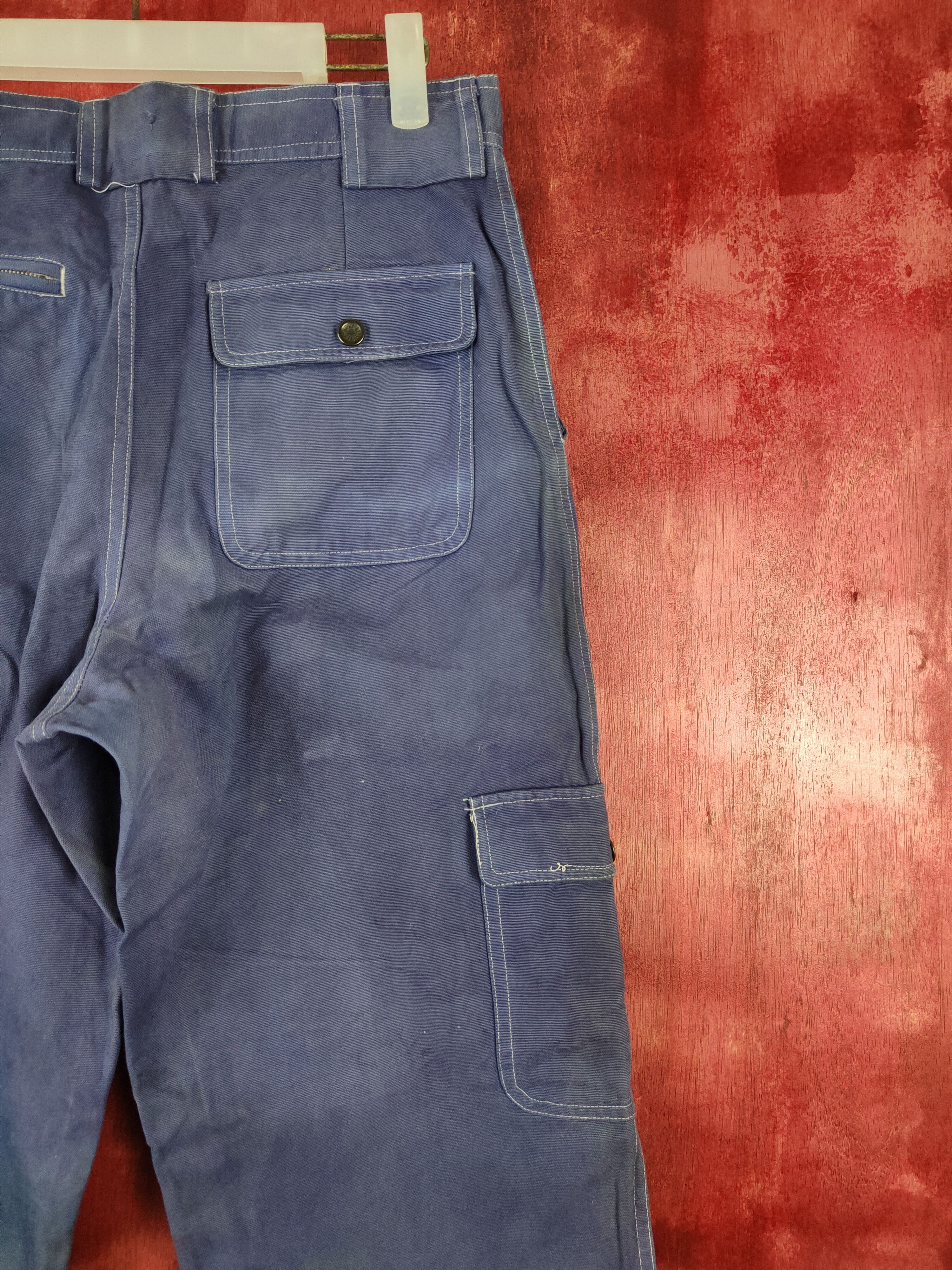 Japanese Brand × Vintage Near By Style faded Blue multi pocket tactical pant #4670 Size US 29 - 10 Thumbnail