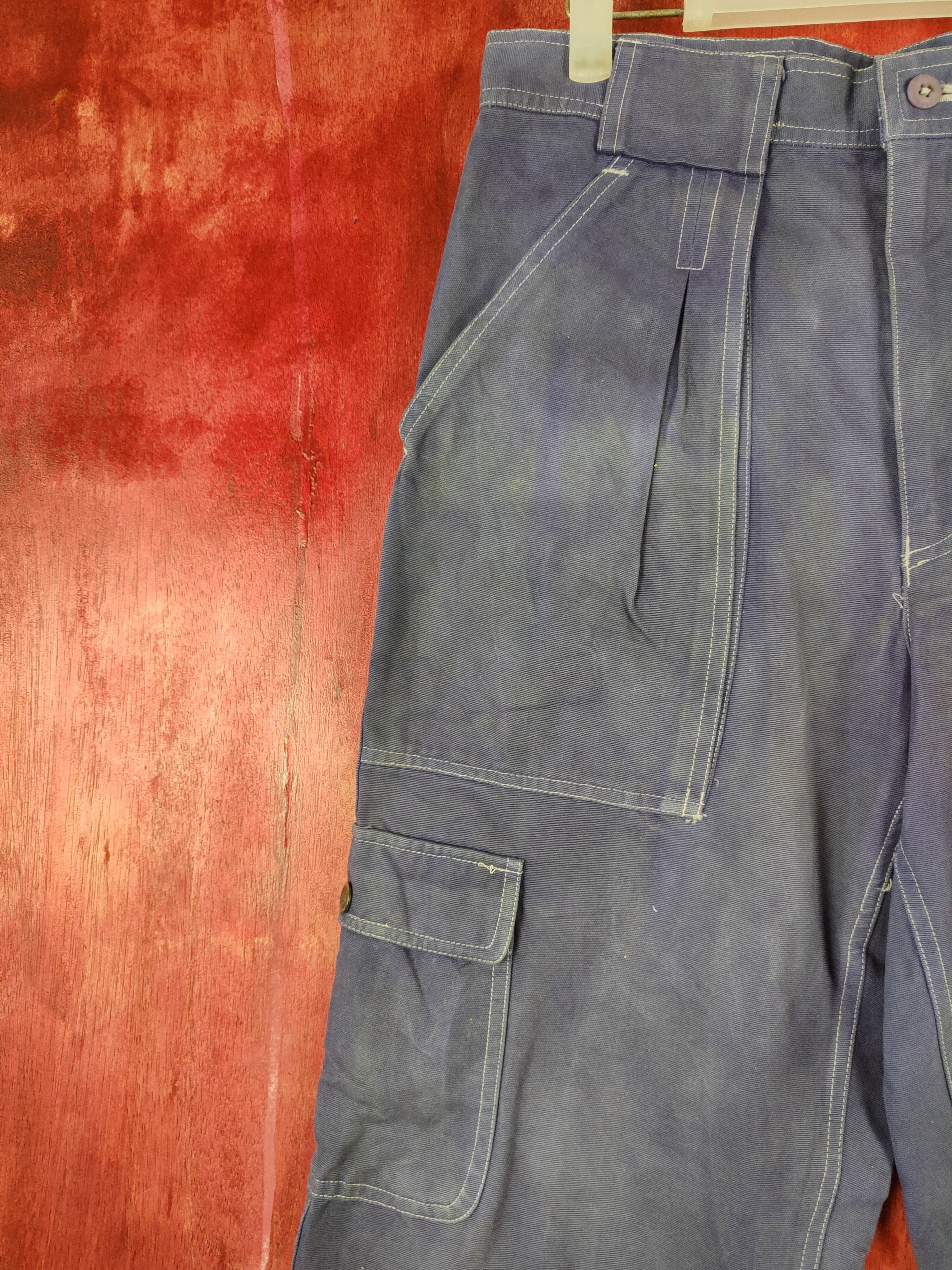 Japanese Brand × Vintage Near By Style faded Blue multi pocket tactical pant #4670 Size US 29 - 3 Thumbnail