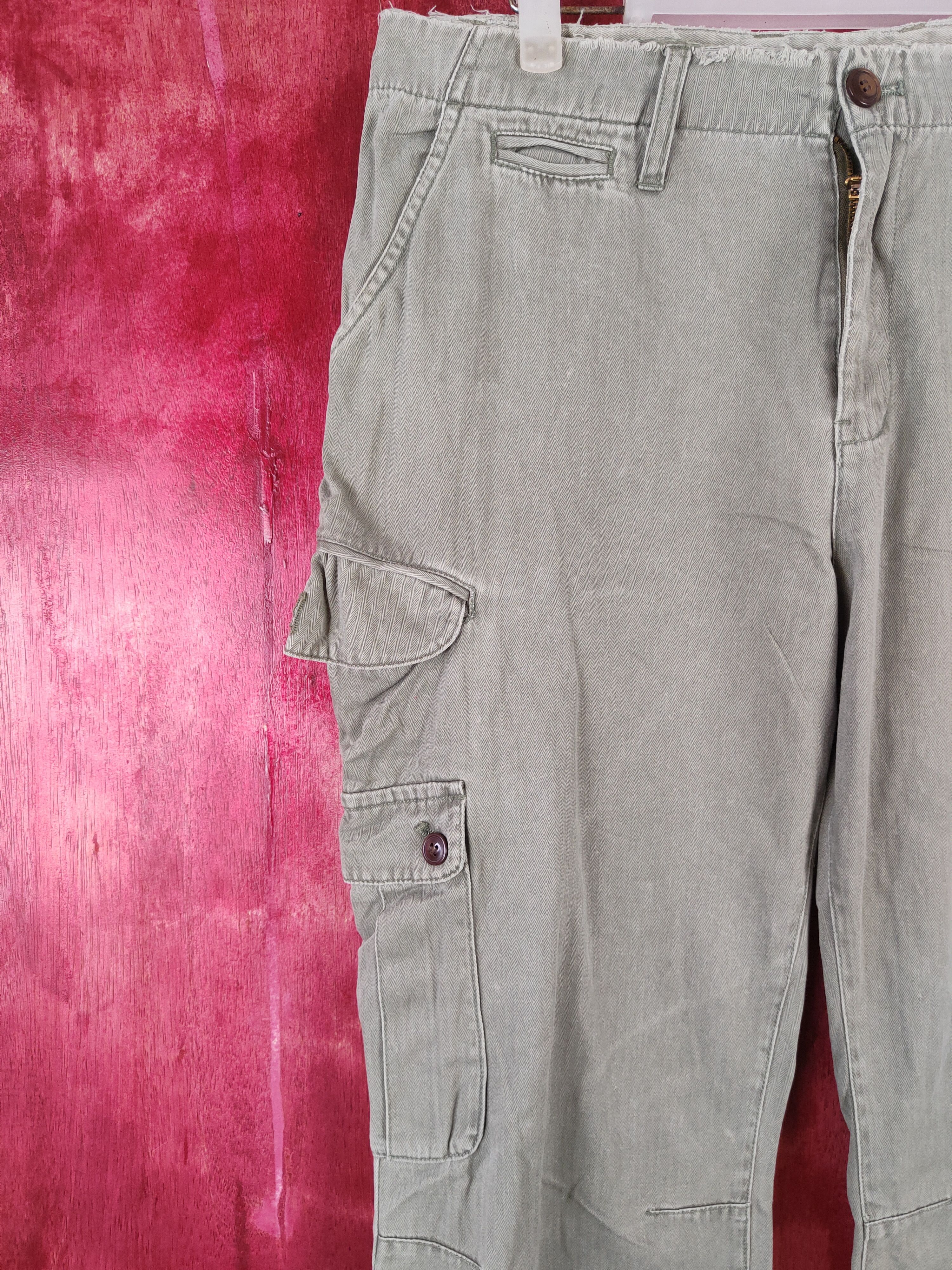 Global Work × Japanese Brand Global Work Light Green multi pocket tactical pant #4666 Size US 31 - 3 Thumbnail