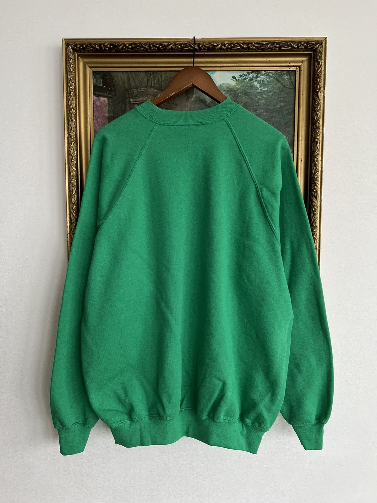 Vintage Vintage 2000s Fruit of the Loom Blank Green Sweatshirts Size US XL / EU 56 / 4 - 2 Thumbnail