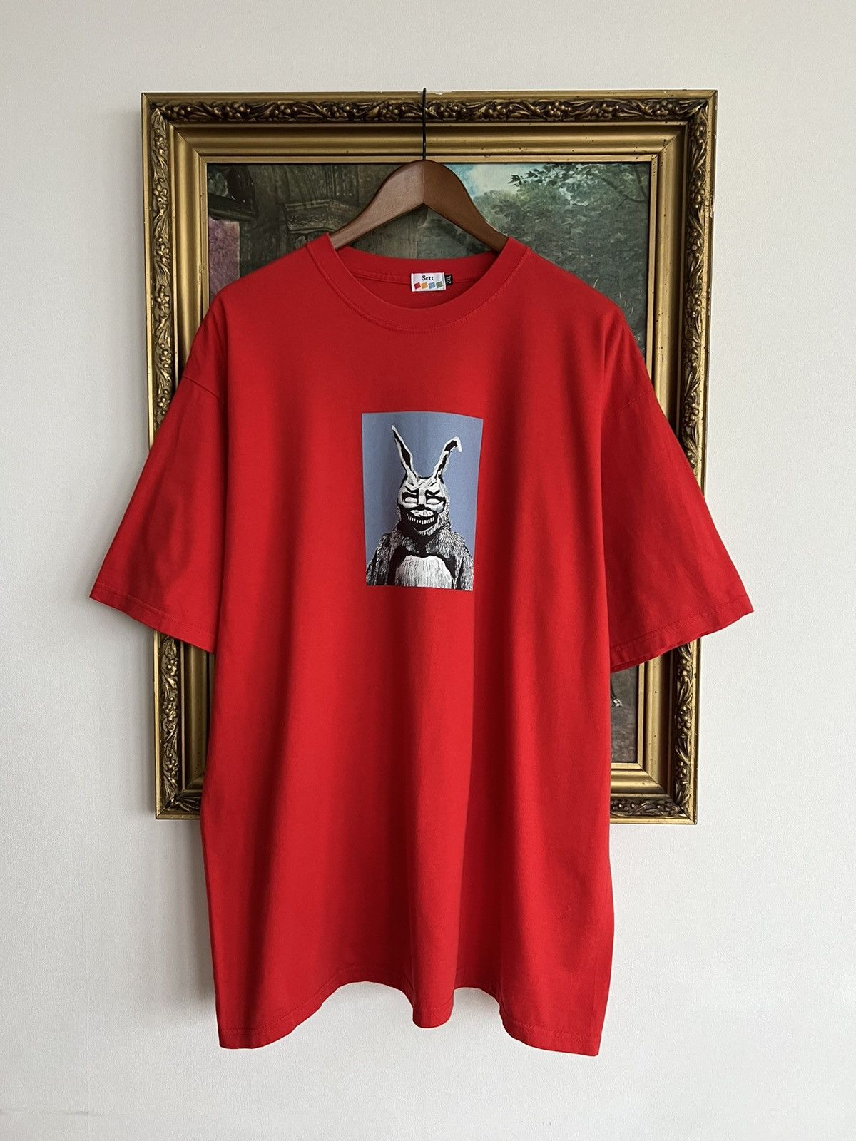 image of Band Tees x Movie Vintage 2000S Donnie Darko Movie Red Tee, Men's (Size 2XL)