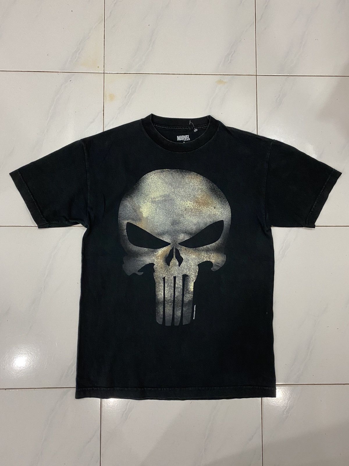 Mad Engine Mad Engine 2002 Punisher Skull Logo Full Printed Tee Size US M / EU 48-50 / 2 - 1 Thumbnail