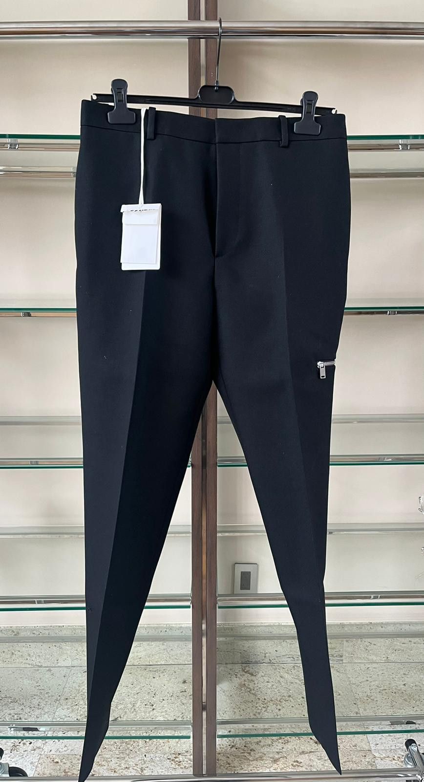 Jil Sander Heavy Wool Zipper Pants in Black Size US 32 / EU 48 - 1 Thumbnail