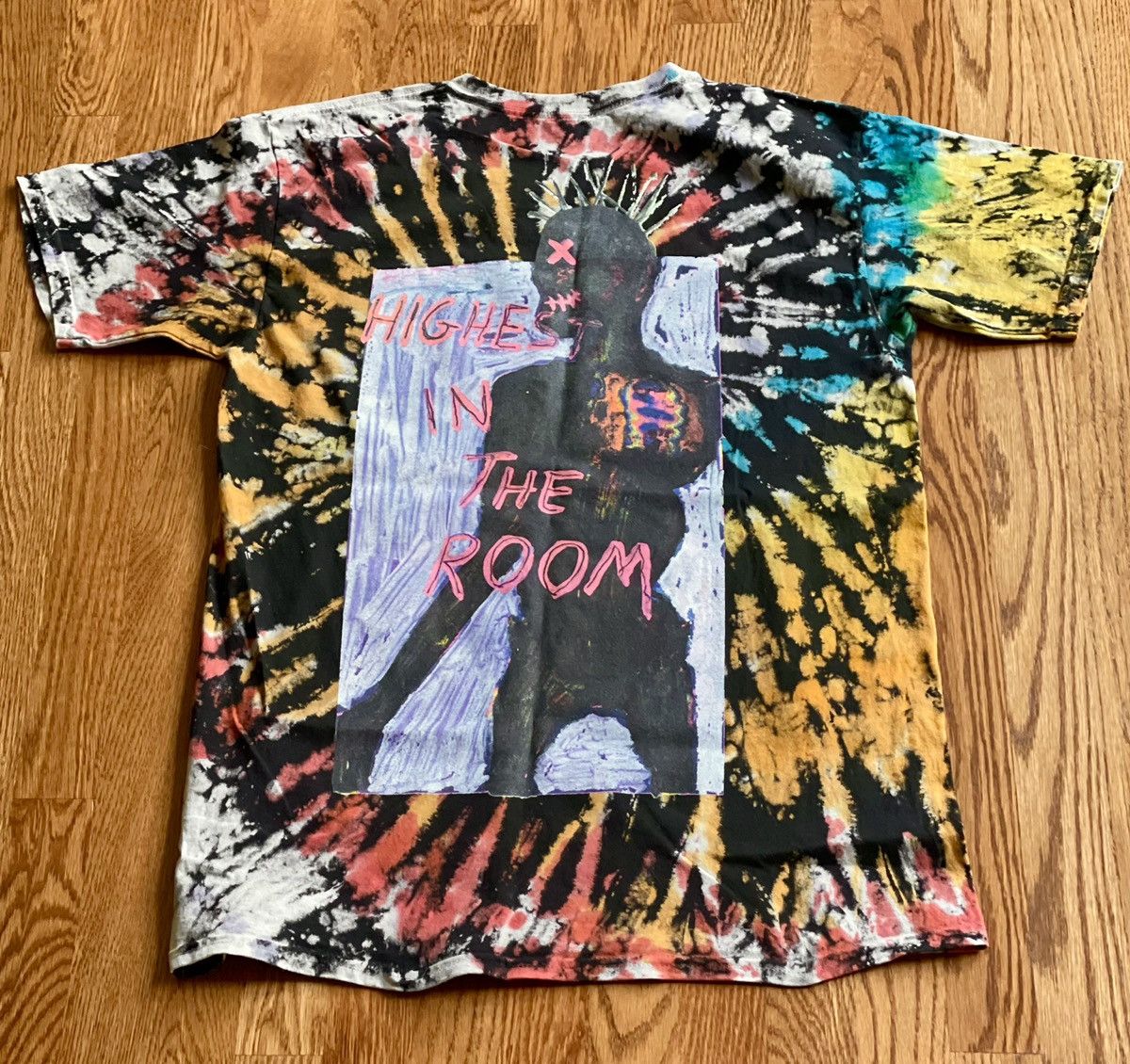 Travis Scott Large Highest in the Room HITR Tie Dye Shirt Tee Shirt Size US L / EU 52-54 / 3 - 1 Thumbnail